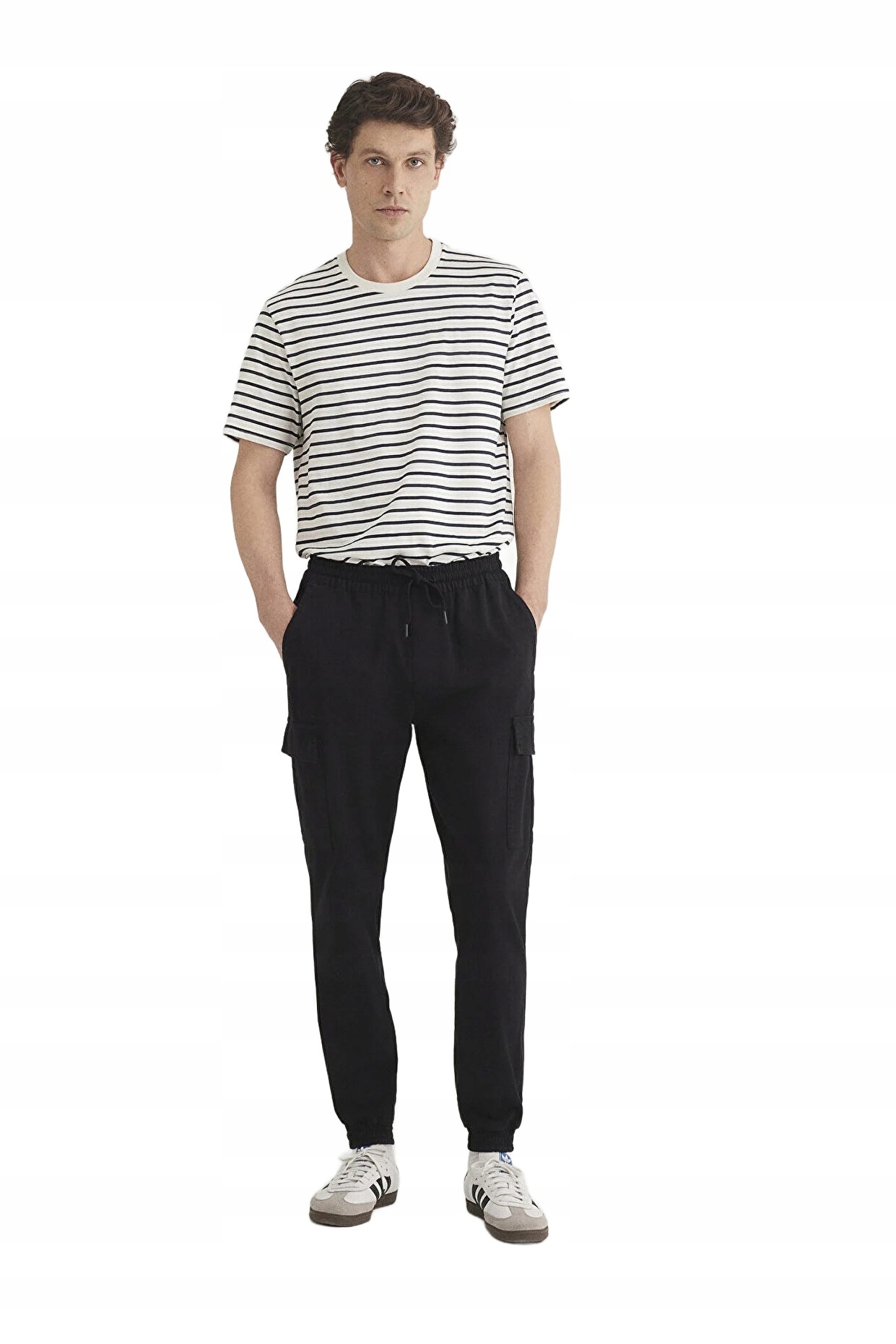 Mavi Černé Pánské Ležérní Kalhoty S Kapsami A Manžetou M 5DA