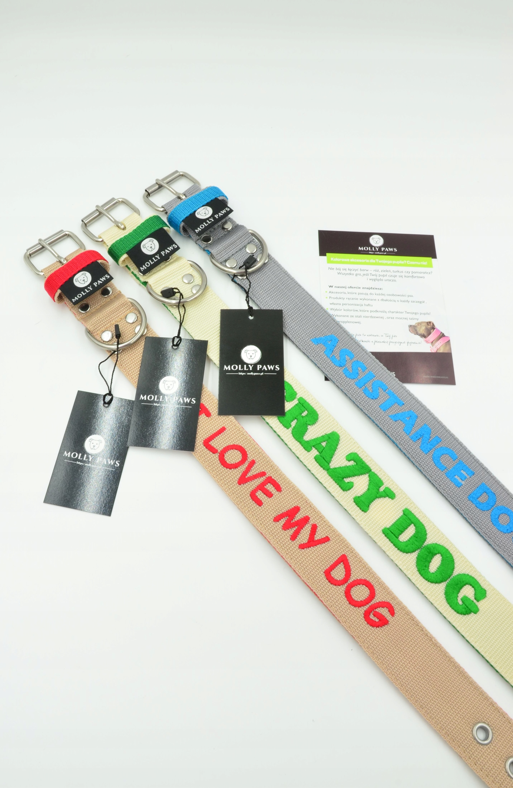 Levně Obojek pro psa s vlastní výšivkou, velikost 58 cm – 66 cm, tolerance +/- 1 cm