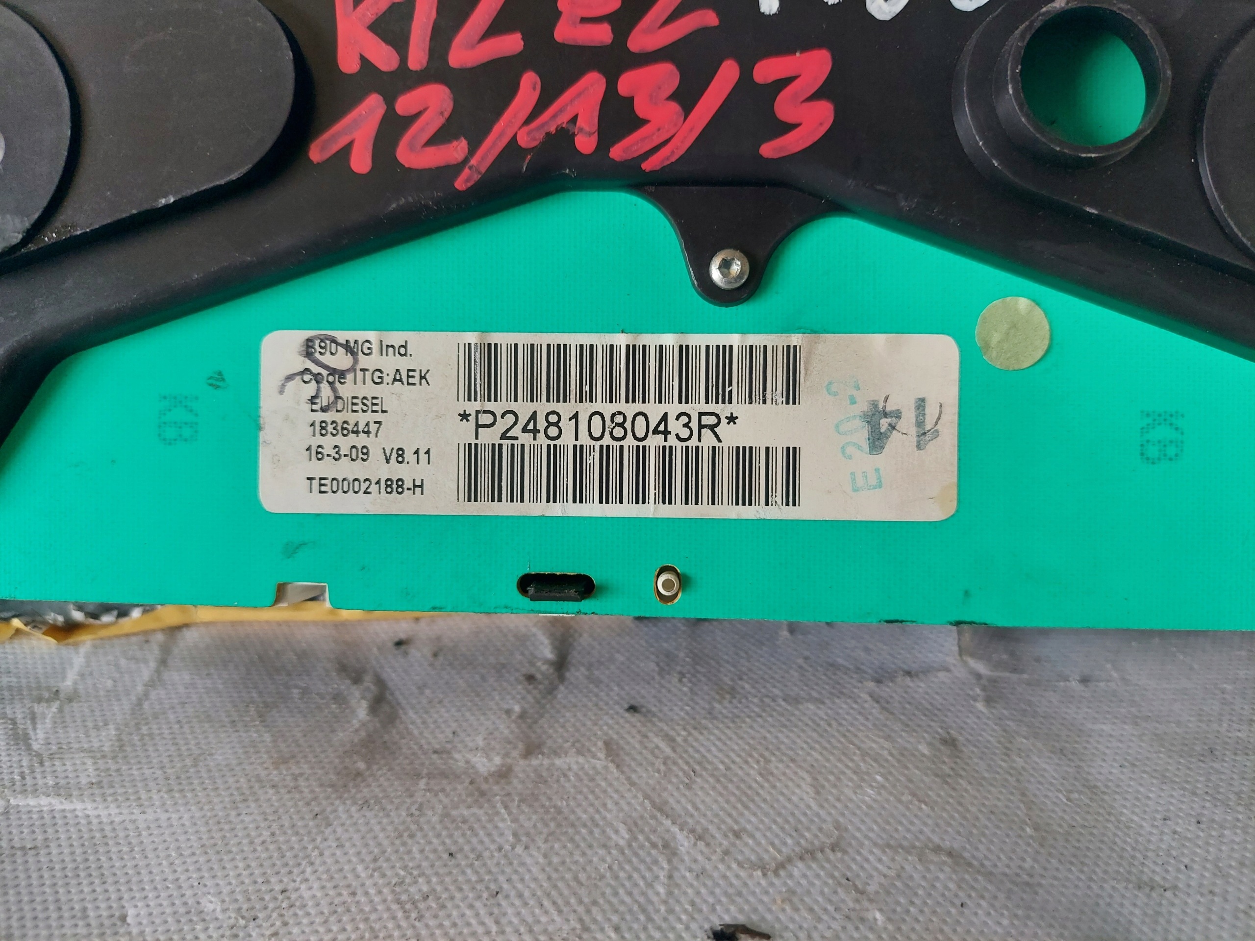 dials clock DACIA SANDERO 1.5 DCI P248108043R