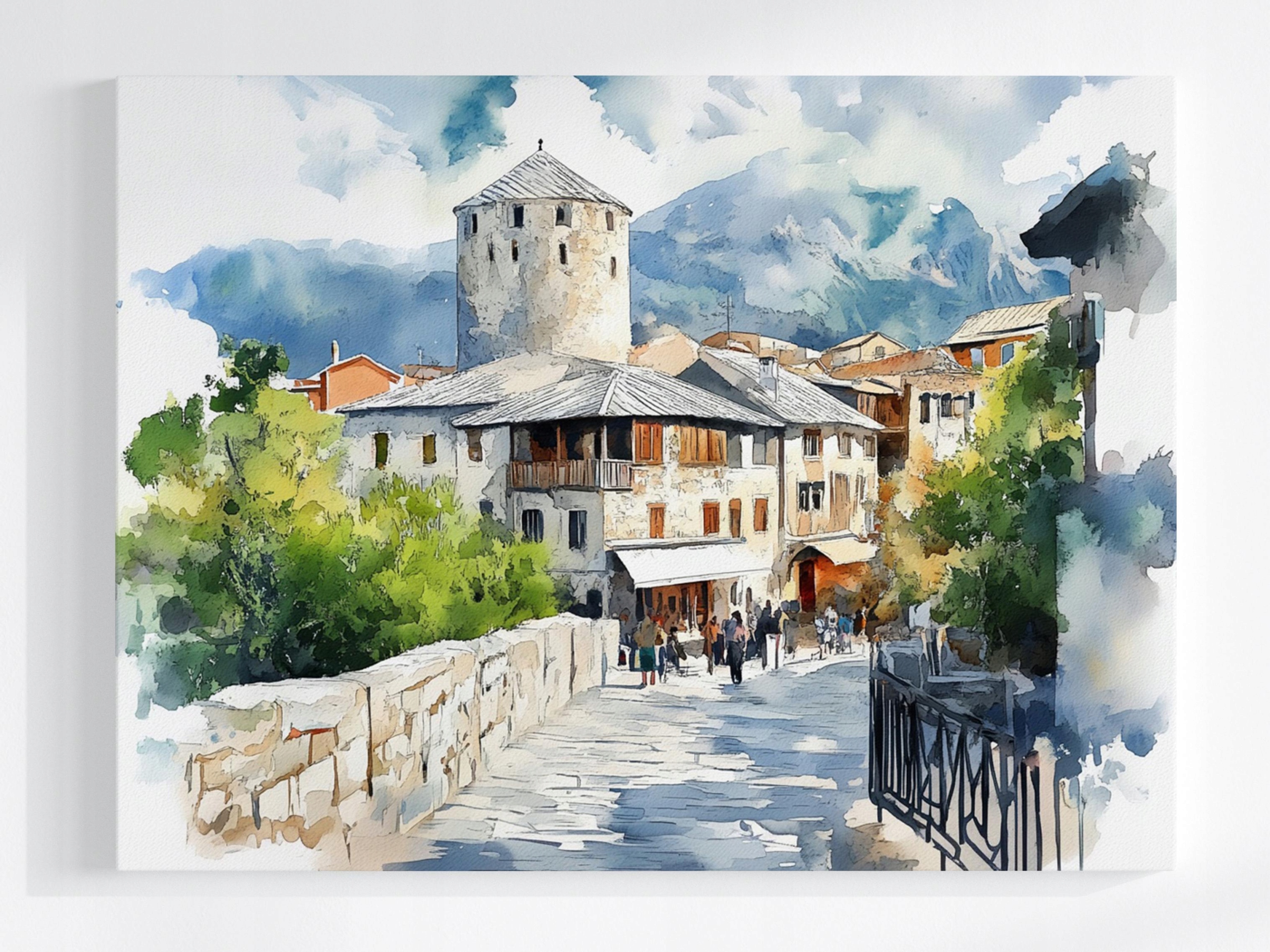 Obraz Na Plátně Canvas Město Bosna Hercegovina Mostar Starówka 100x75