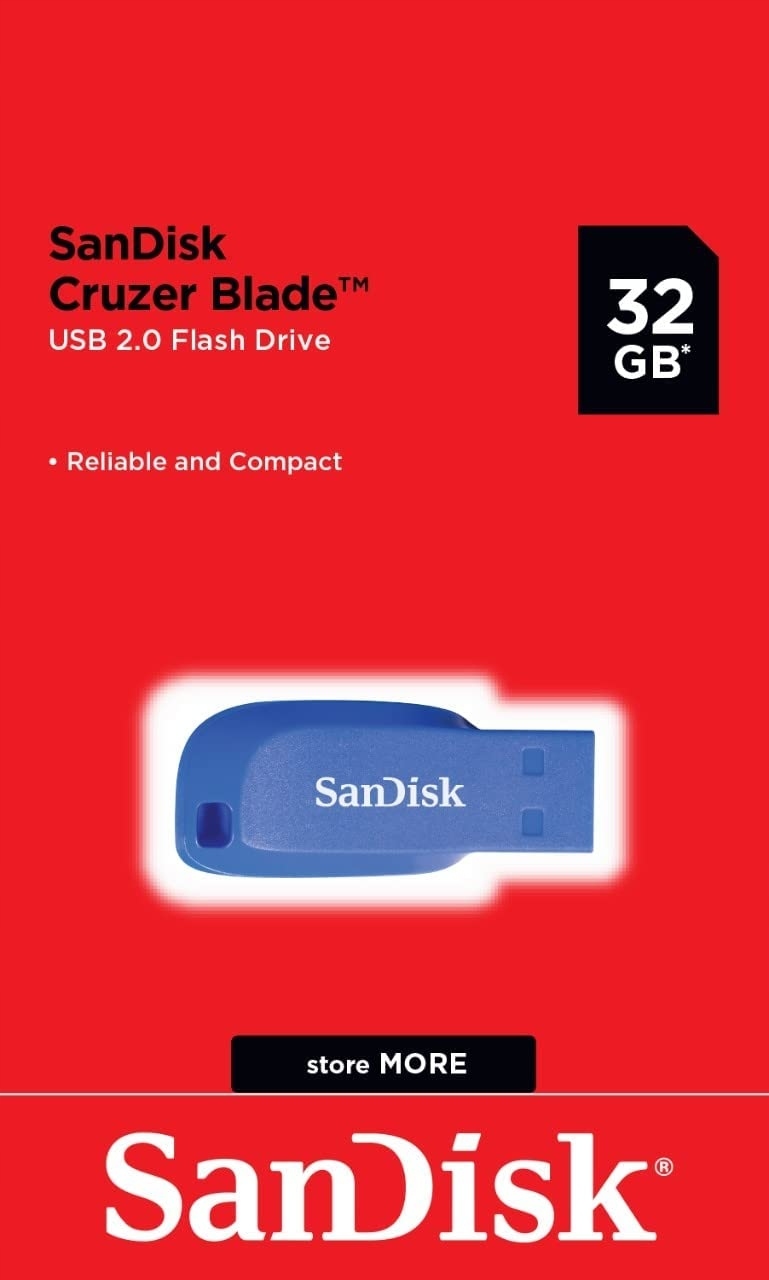 Sandisk Cruzer Blade 32 Gb Pendrive Usb 2.0 Blue