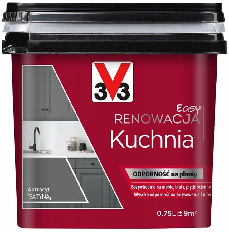 V33 Farba Renowacja kuchnia meble Antracyt 750ml