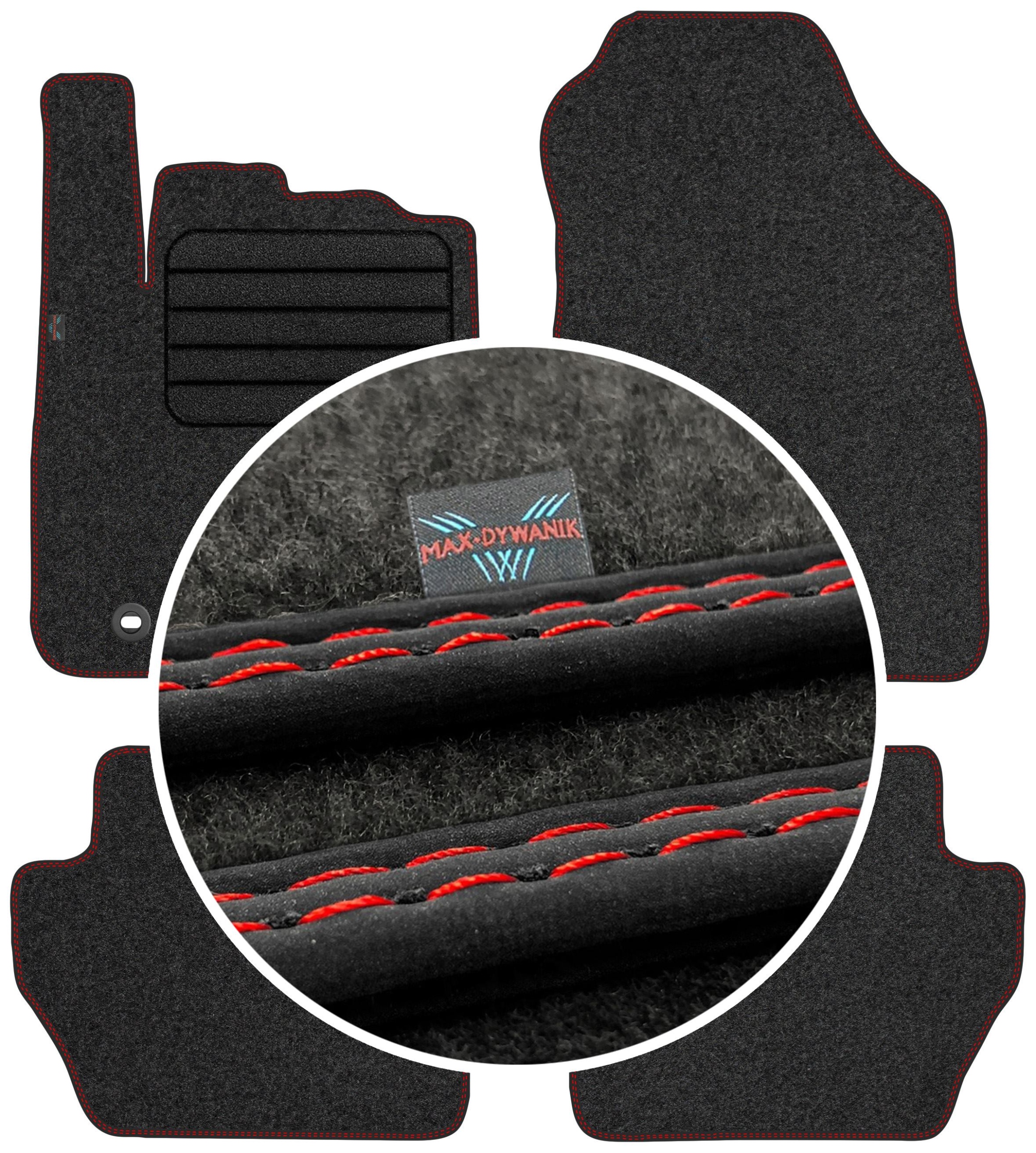 Ford Fiesta MK6 2008-2011 Velurové autokoberce Koberce do auta