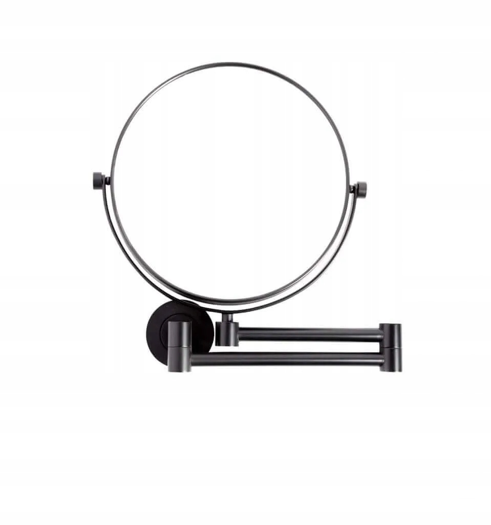 Kosmetické zrcátko Stella jednoduché zvětšovací 3x černá matná