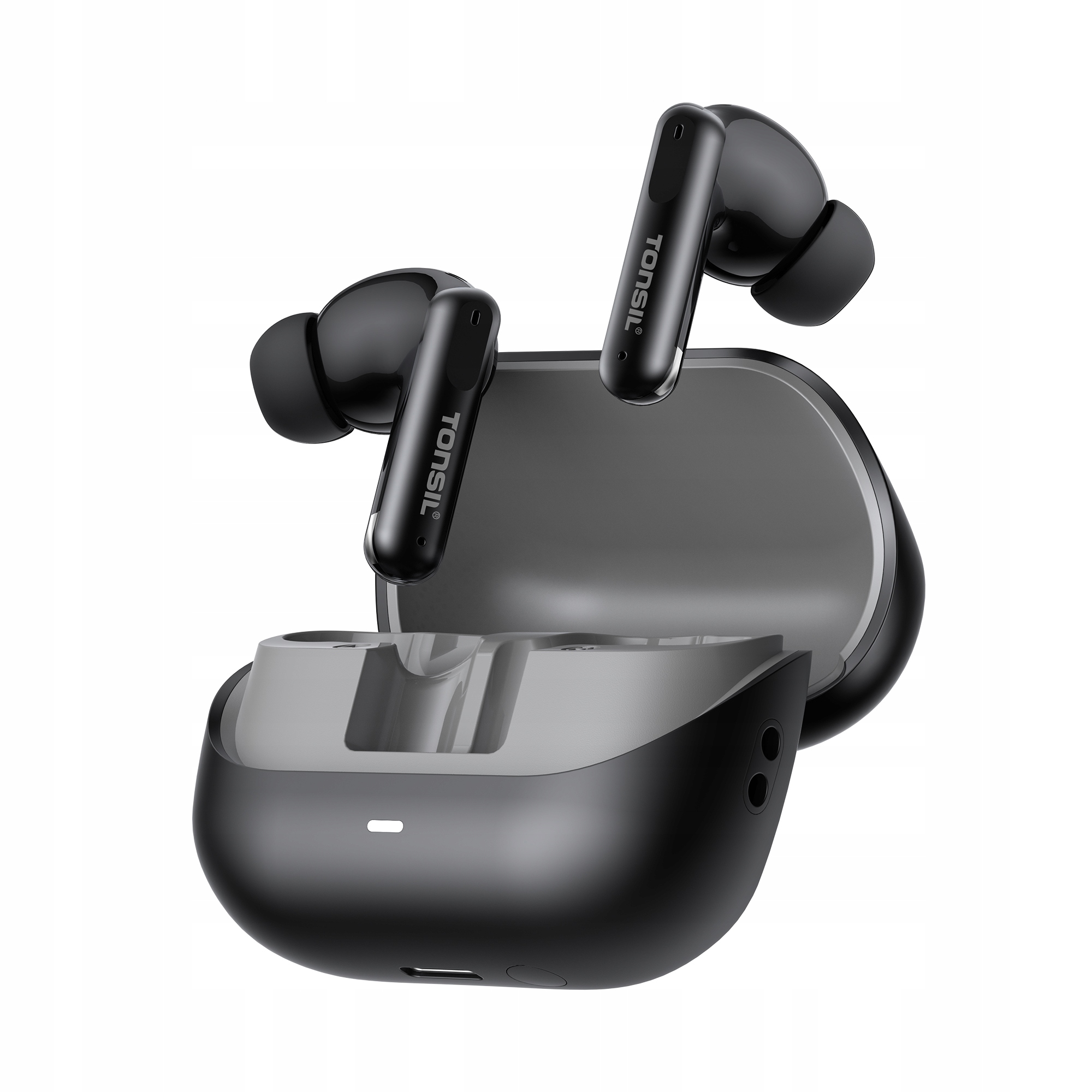 Bezdrátová sluchátka Tonsil T60BT Anc Černá Bluetooth sluchátka do uší