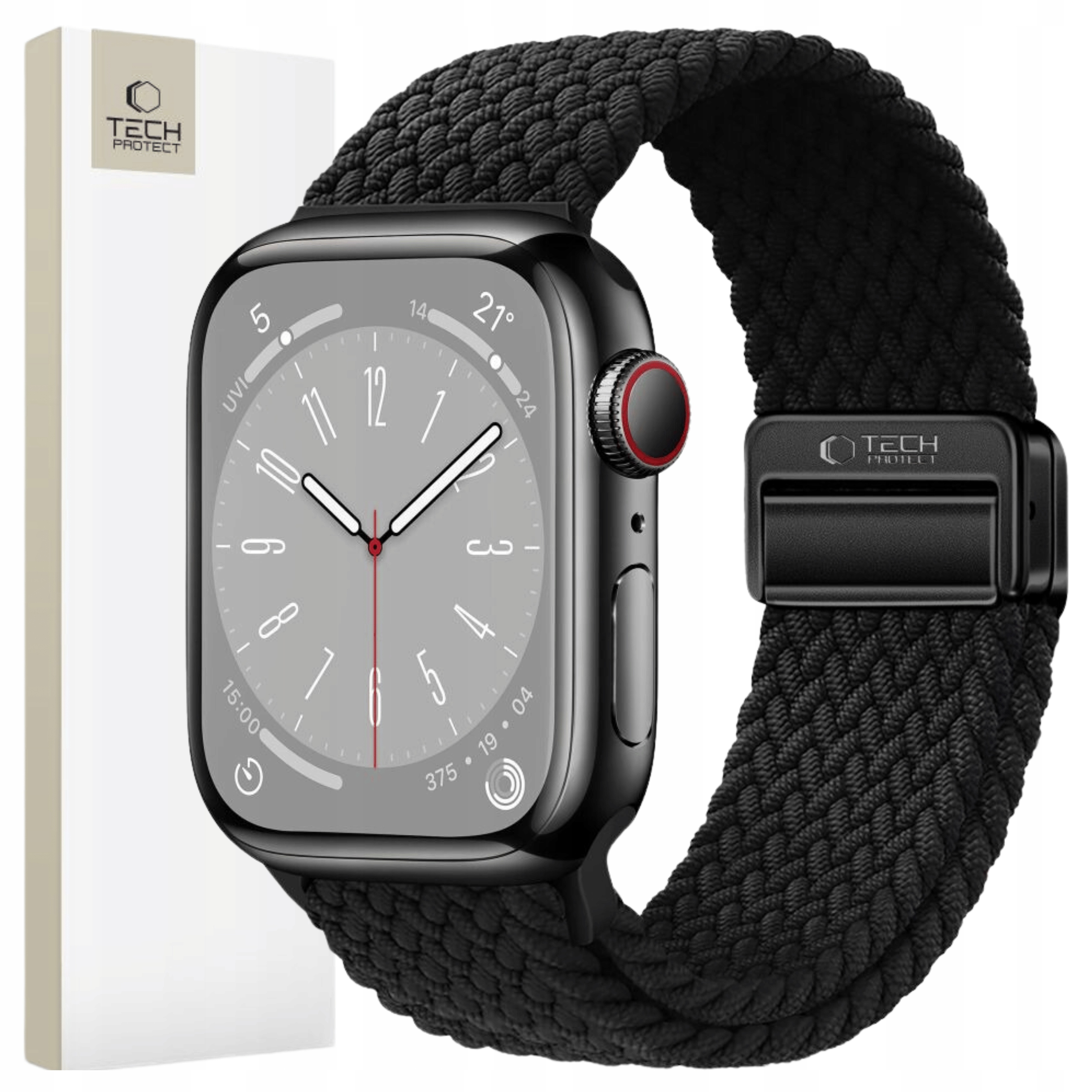 Tech-protect Pasek Do Apple Watch 6 7 8 9 10 Se Ultra 1 2 Nylon Magnetyczny