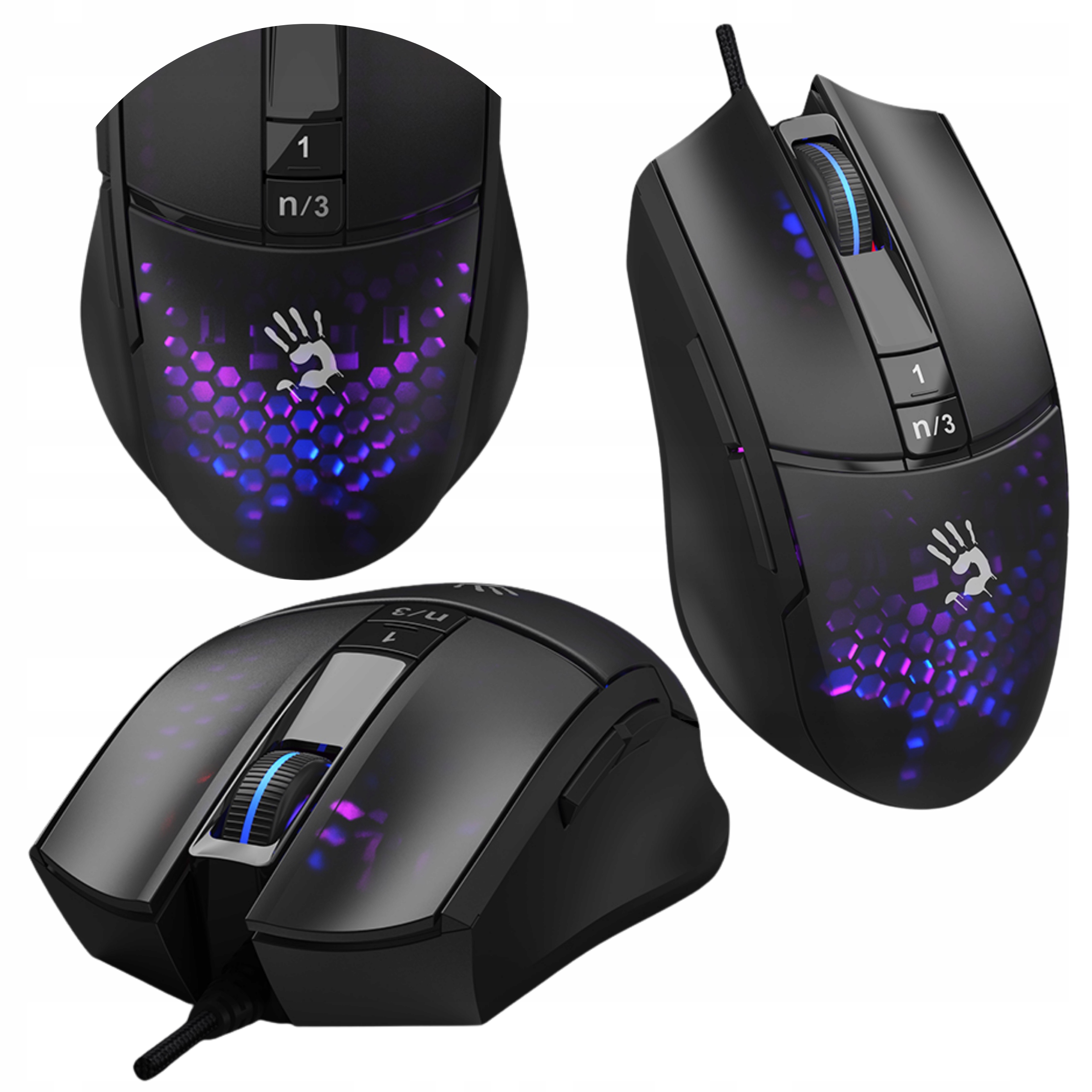 Mysz przewodowa A4TECH Bloody L65 Max Rgb Honeycomb CORE3 CORE4 12000 Dpi