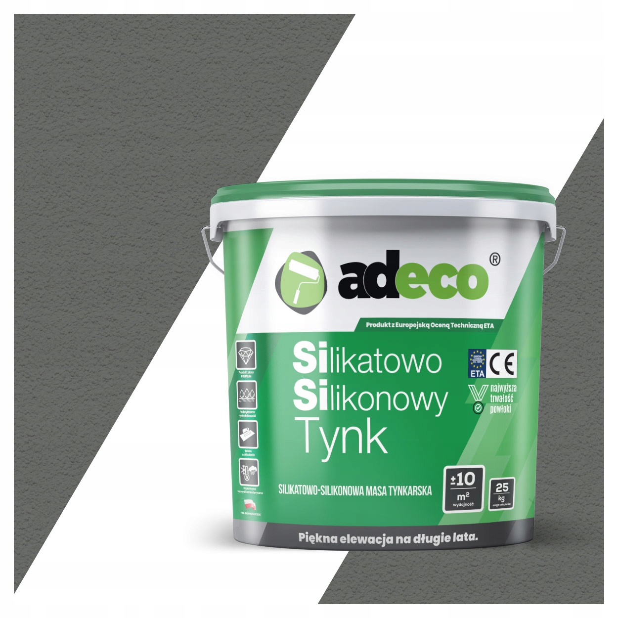 Tynk silikonowo silikatowy baranek kolor Ciemny Szary LFN0833 15 x 25kg