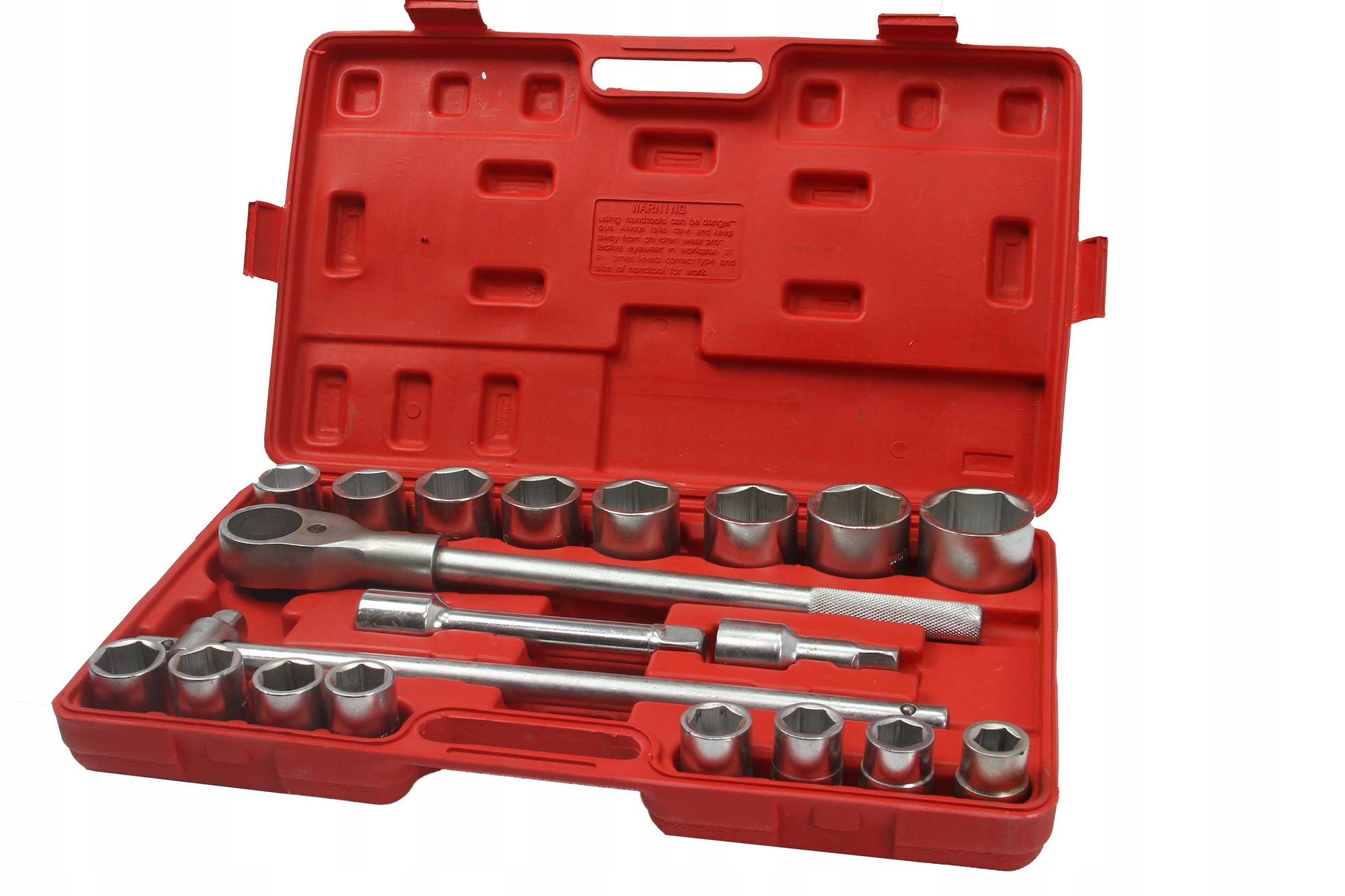 KLUCZE NASADOWE 21EL. 3/4 DUŻE NASADKI ZESTAW TIR BUS Ciągnik 6 kątne Marka Mar-Pol