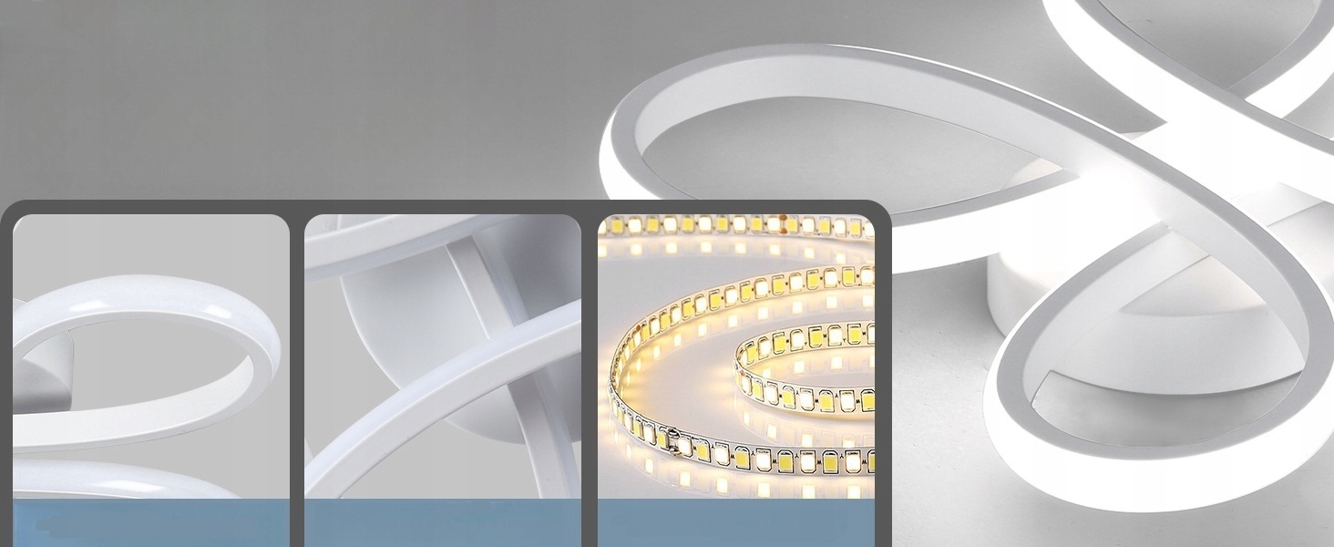 LAMPA WISZĄCA SUFITOWA NOWOCZESNA LED PLAFON ŻYRANDOL SYPIALNIA 30W Kod producenta 3000K-4500K-6500K