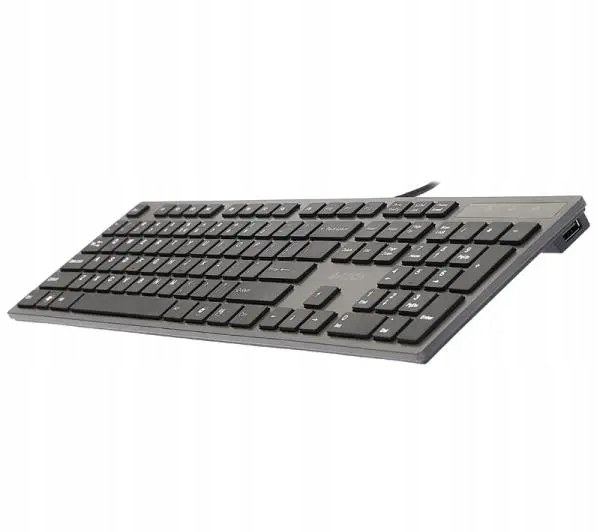 Klawiatura przewodowa A4tech KV-300H Biurowa Hub Usb Grafitowo-Czarna