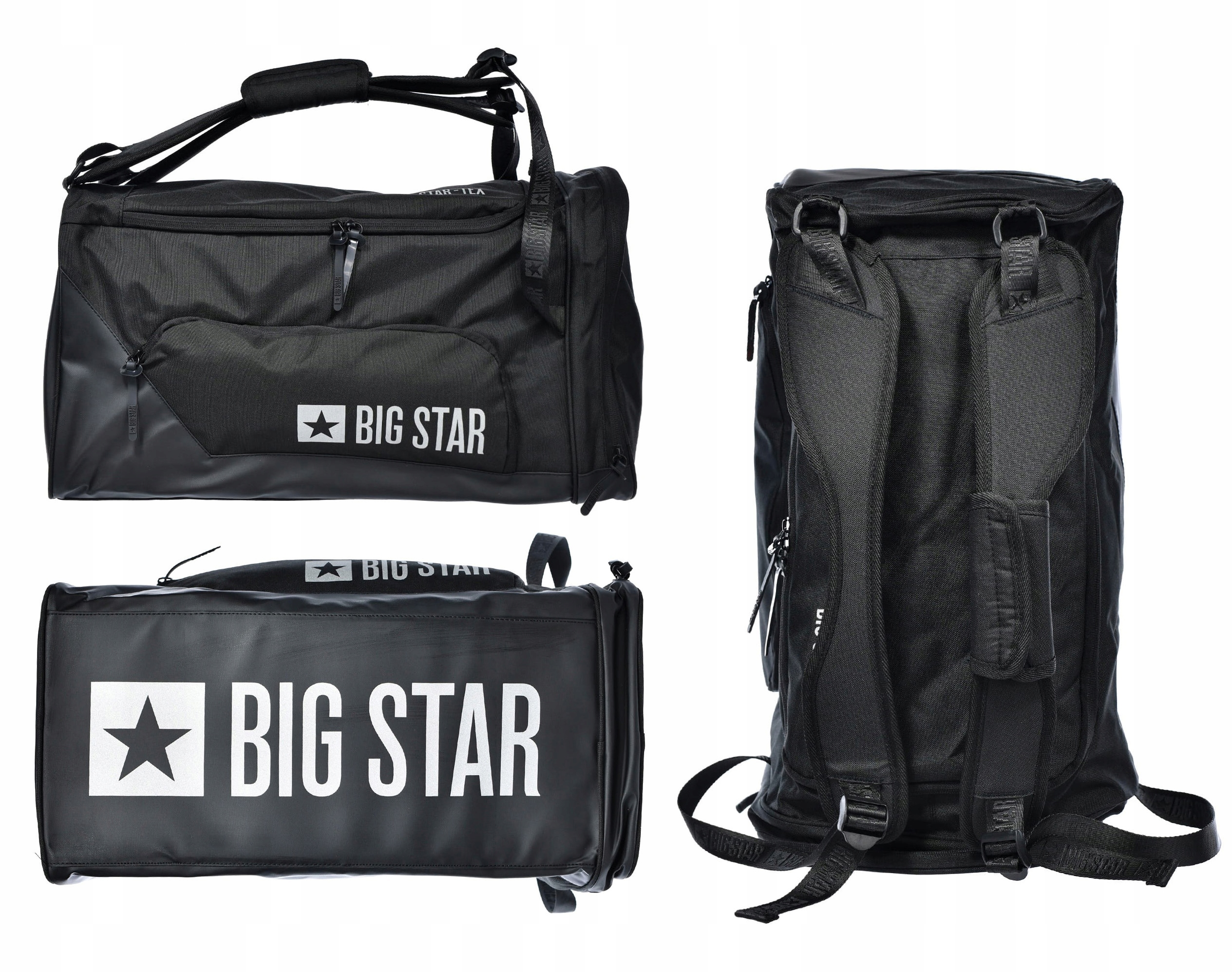 Torba sportowa Big Star 2w1 plecak wodoodporna podróżna RR574096 czarna