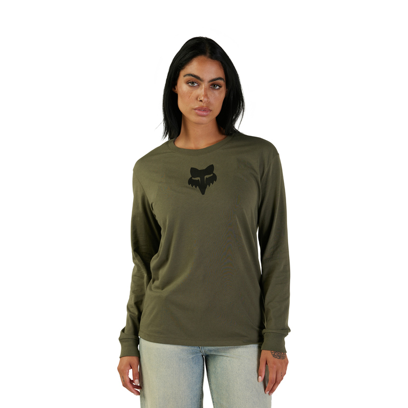 Koszulka Z Długim Rękawem Fox Lady Fox Head "M" Olive Green