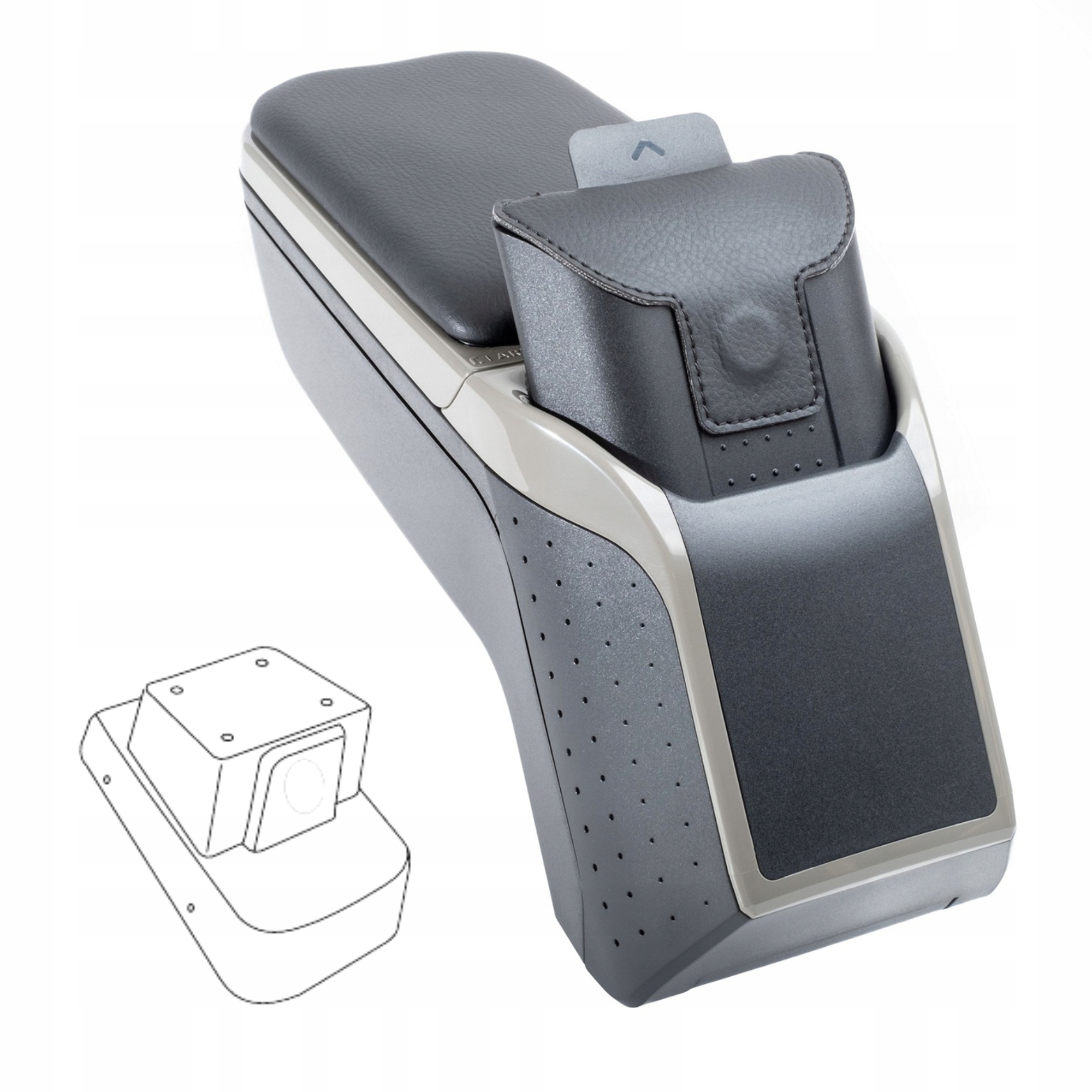 Loketní opěrka do Citroen C3 IV, 2024- , Armster 2, Šedý titan