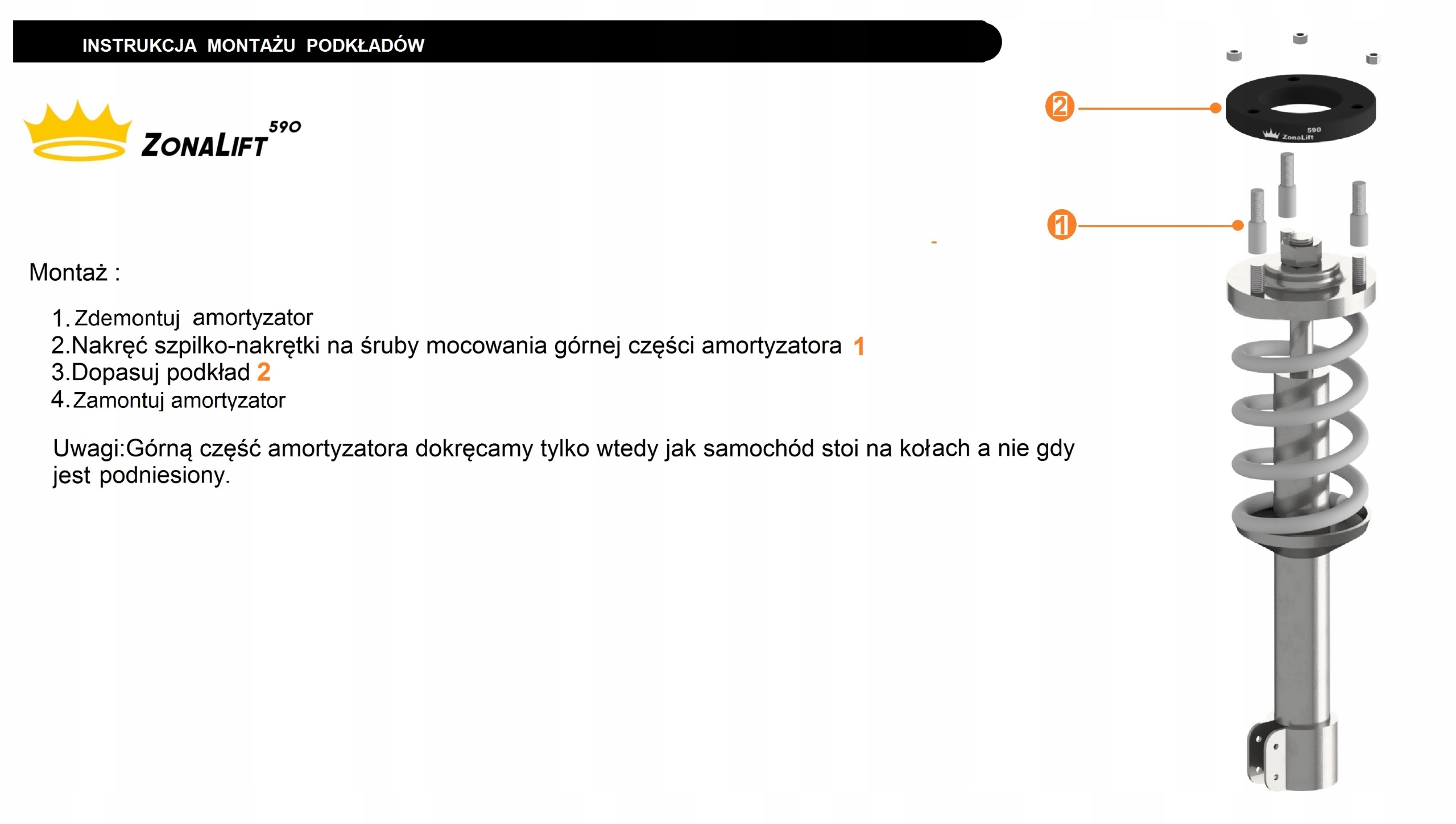 Nissan Navara D40 Lift 2 5cm Sam Przod Car type 4x4 SUV