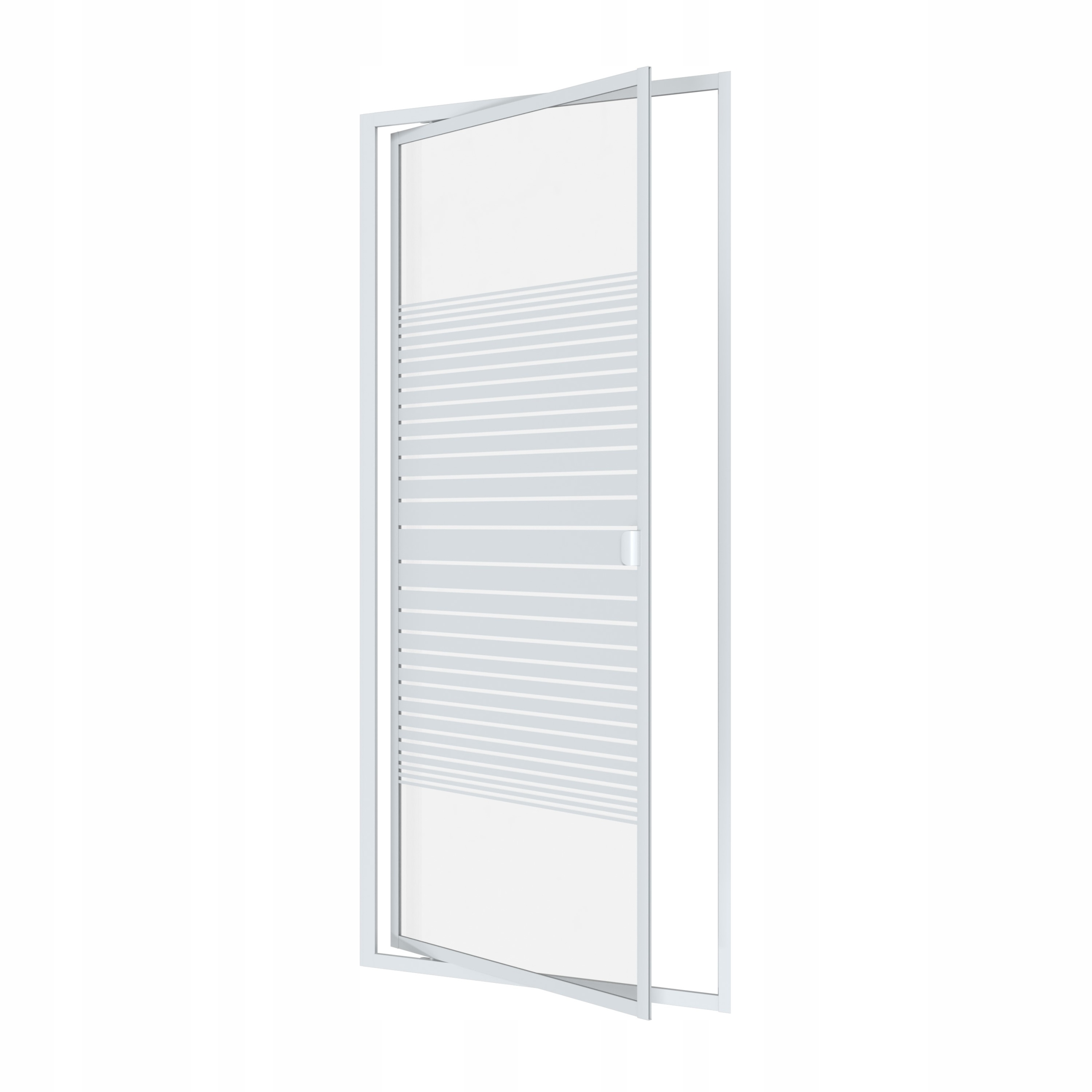 Drzwi prysznicowe wnękowe Red Shark 80 BIAŁE PASY Typ drzwi uchylne
