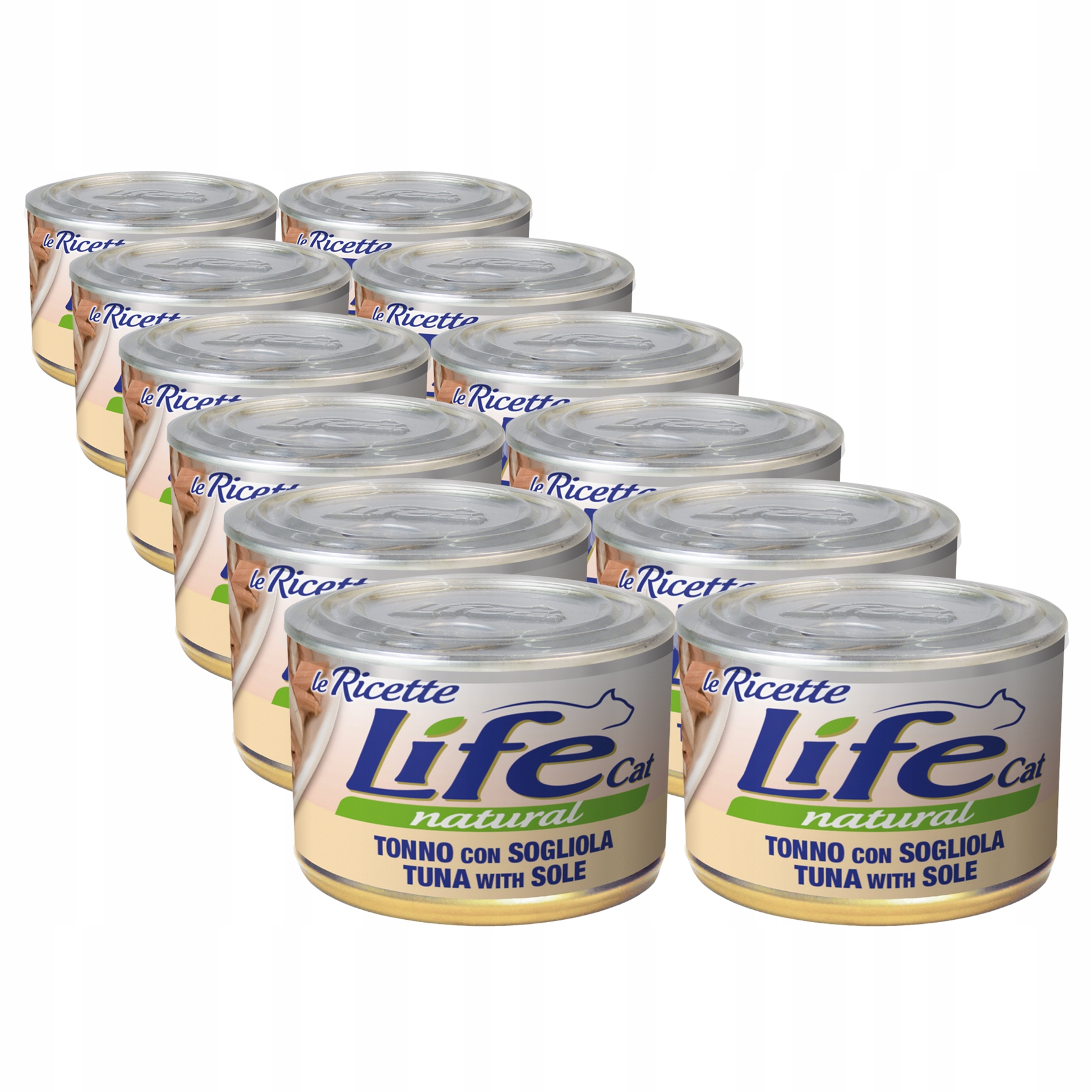 Life Cat Le Ricette Krmivo pro kočky konzerva Set 12x150 g tuňák sůl