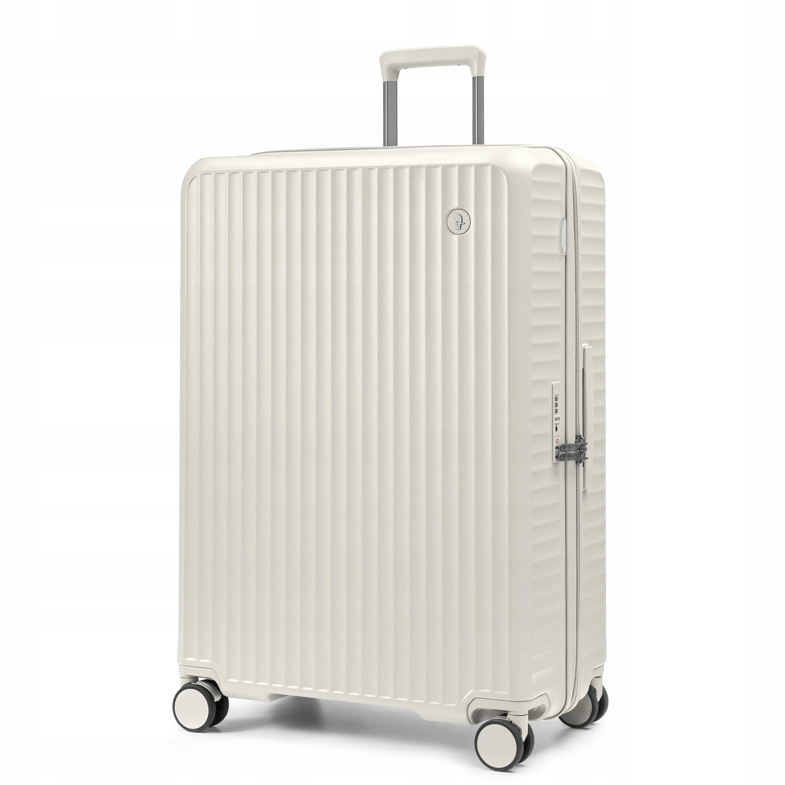 Walizka Podróżna Duża Z Poliwęglanu Na Czterech Kołach Beżowa PC036A-6B