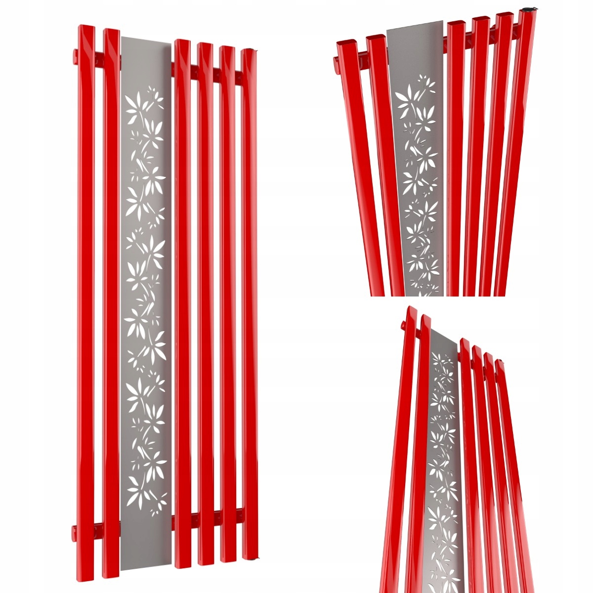 Dekorativní Radiátor Flower 1400/600 Červený