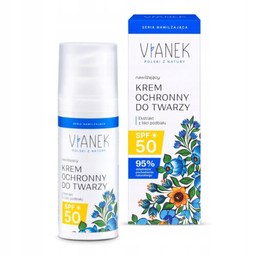 

Vianek Nawilżający krem ochronny do twarzy Spf 50