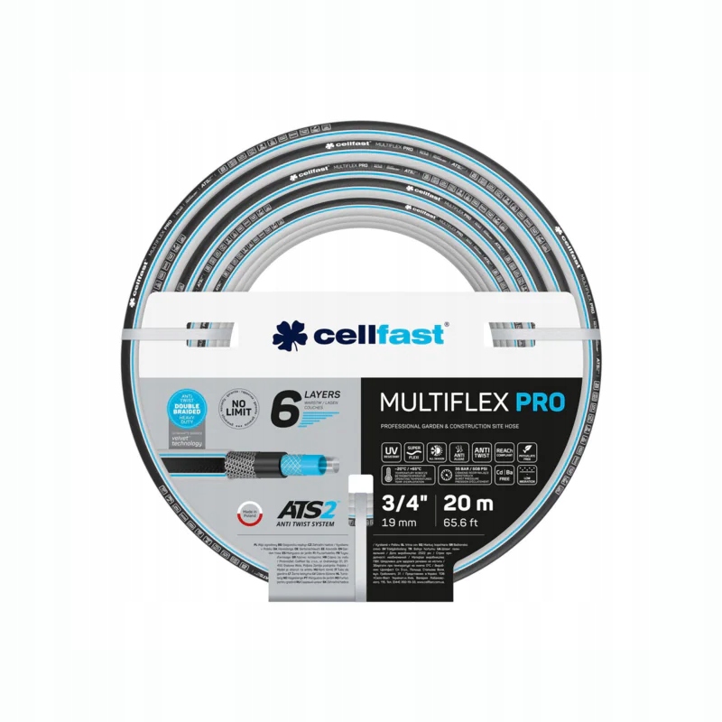 Cellfast Záhradná hadica 6-vrstvová Multiflex Pro 3/4" 20 m 13-820