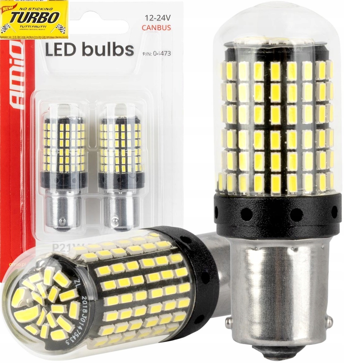 Żarówki Led Canbus BA15S P21W R10W R5W 600LM 144SMD Białe Mocne Na 12V 24V