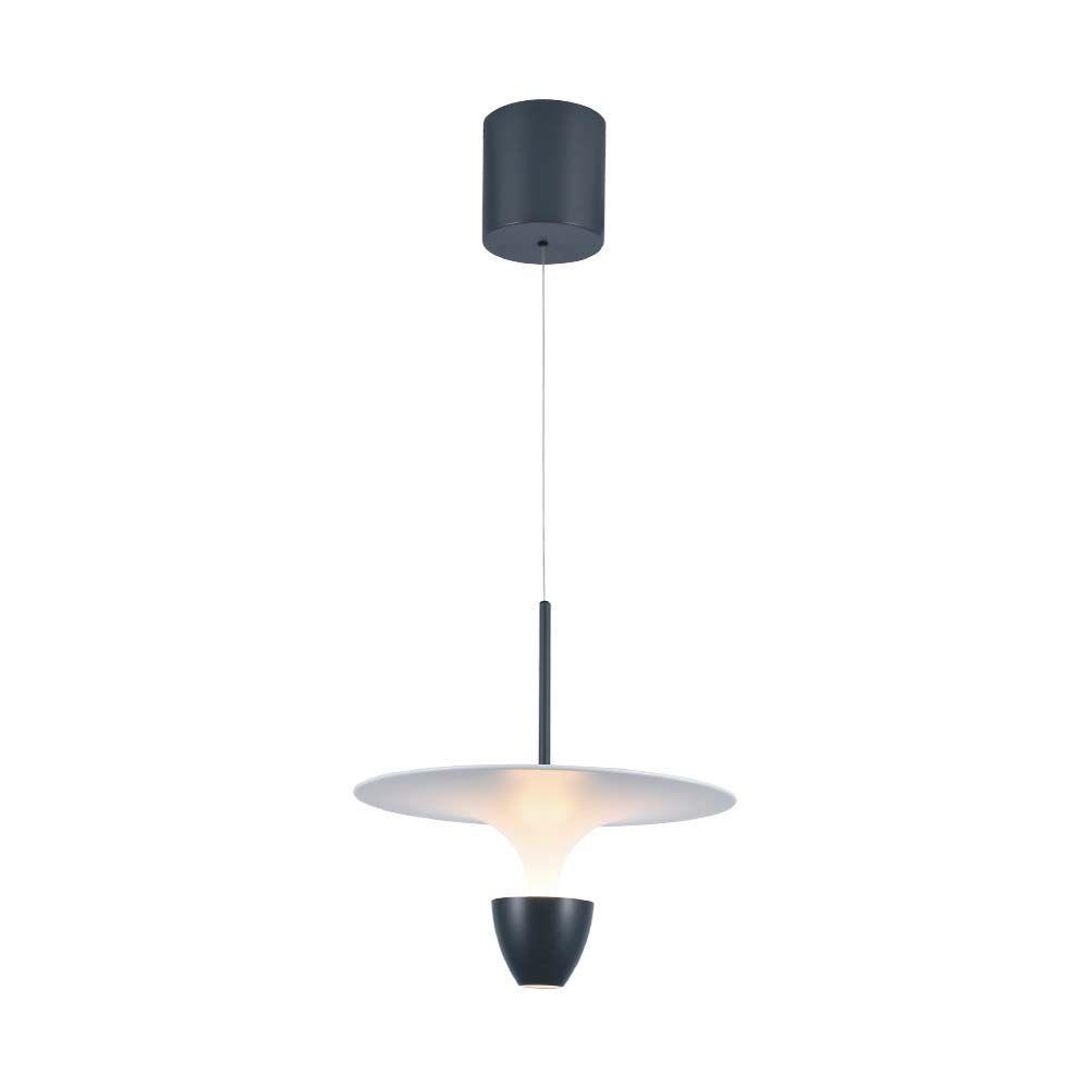 Závesná Led lampa šedá biela moderná nad jedálenským stolom V-tac