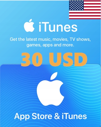 Карта AppStore Код пополнения Apple iTunes $ 30