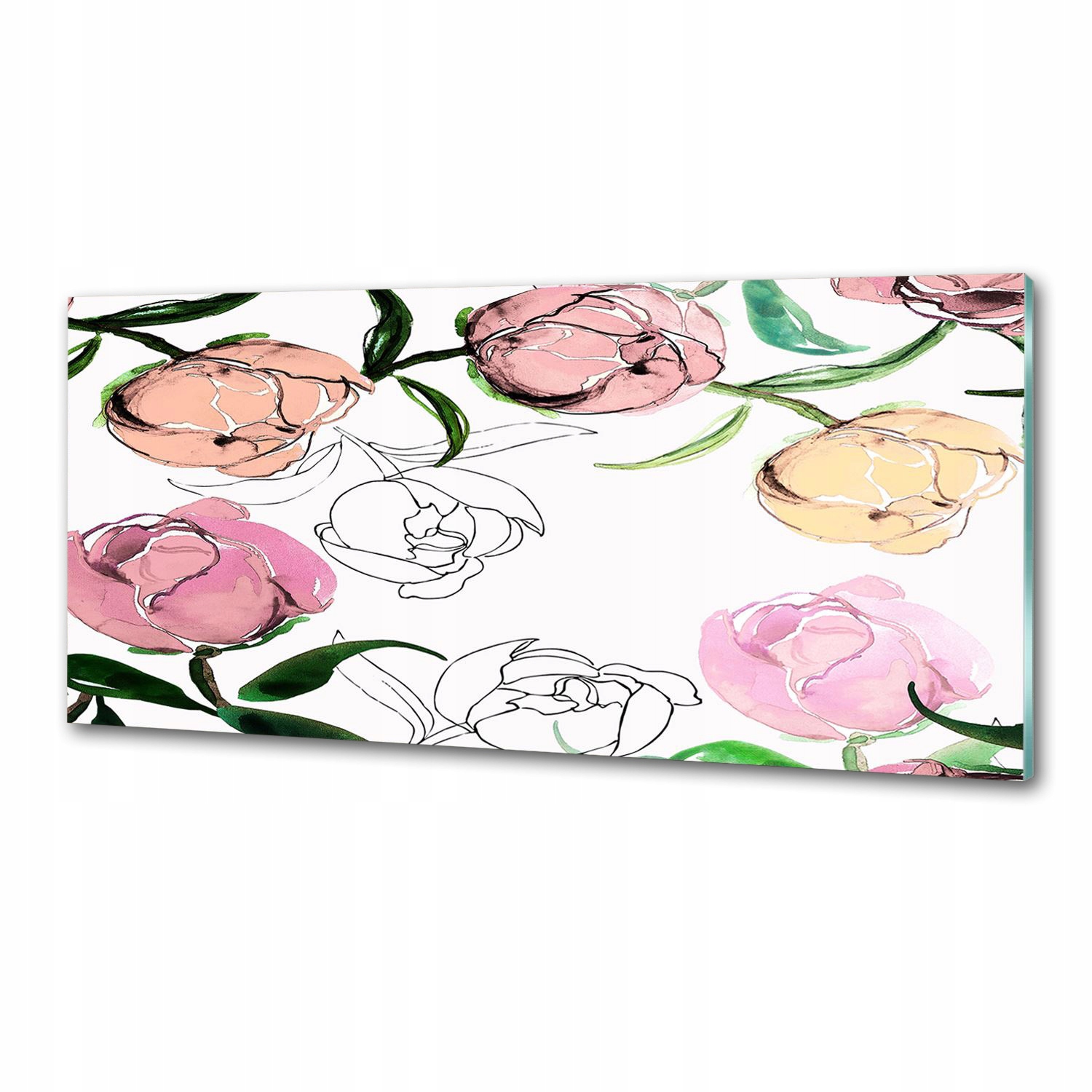 Panel dekor sklo Púčiky pivonky 125x50 cm Lepidlo