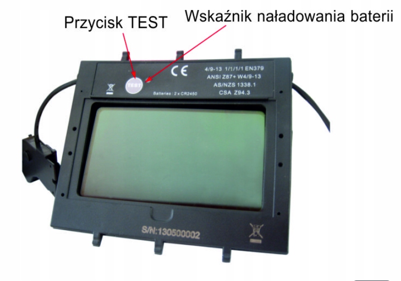 Przyłbica maska samościemniająca Sherman V3a V3b Liczba sensorów 4
