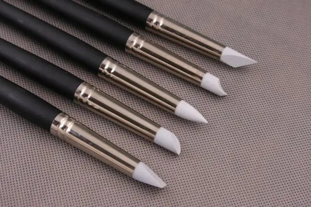 Levně Silikonové štětce 5 ks Shapery 15 mm Šedé velké