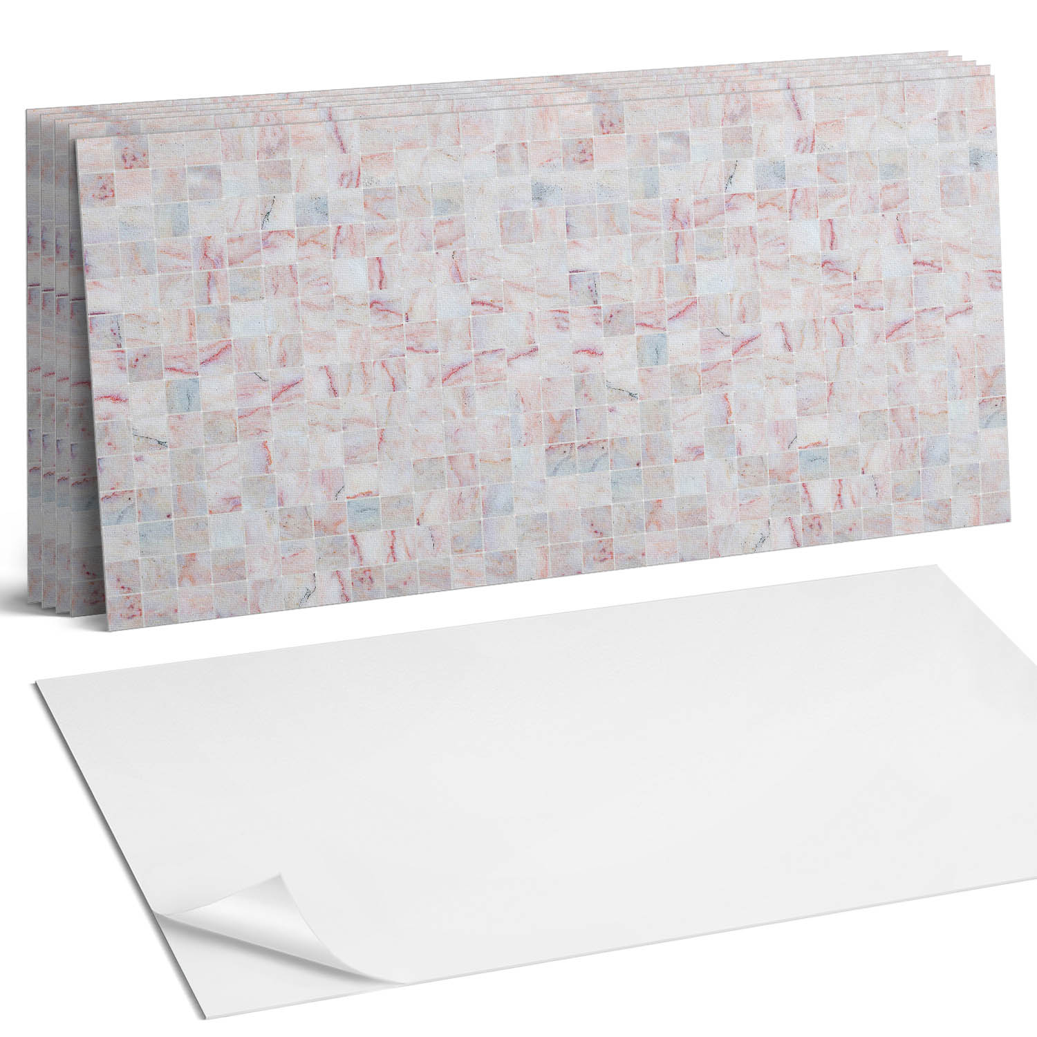 Vinylové dlaždice s motívom do kuchyne Vzor štvorcovej mozaiky 6 x 60 x 30 cm