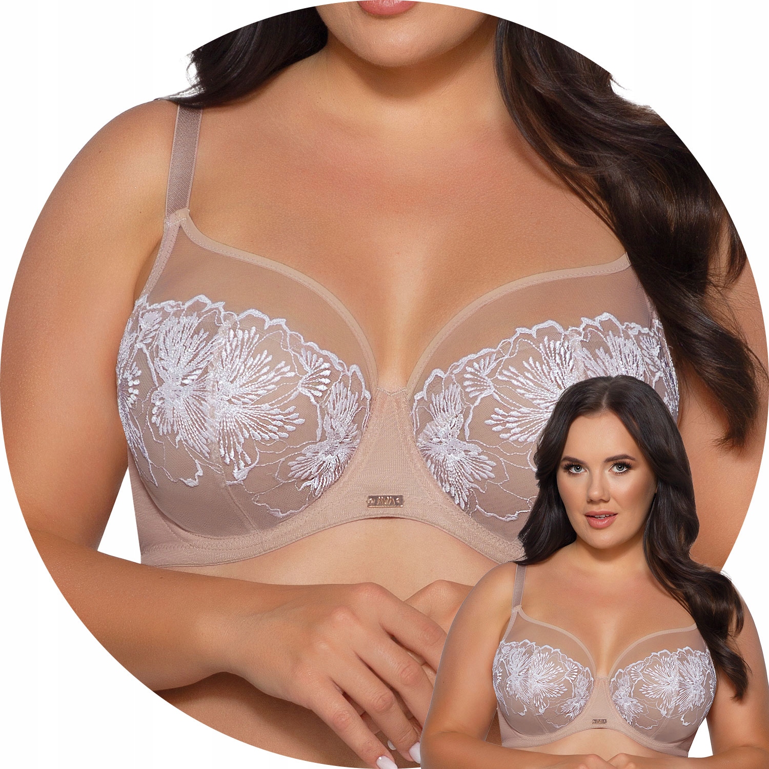 Ava 2080 Fiorella růžová měkká podprsenka 65E Soft