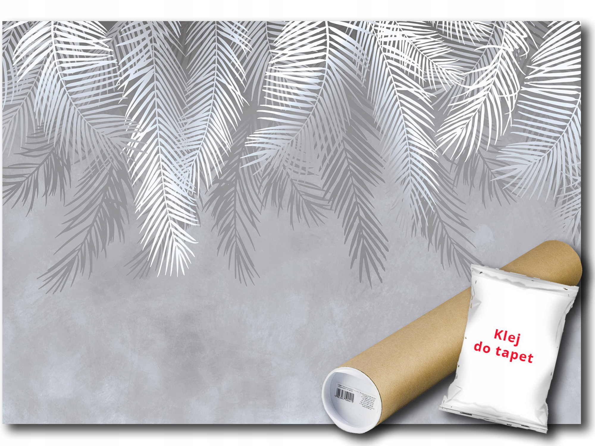 Fototapeta Vinylová Listy Palma Šedá 368x254