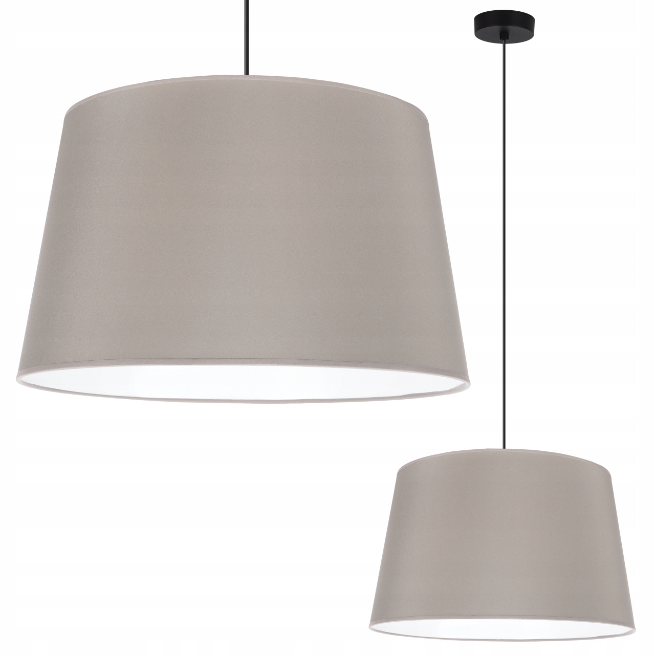 Závěsná Stropní Lampa Lustr Stínidlo Kužel Olivově Zelený Bronz Boho