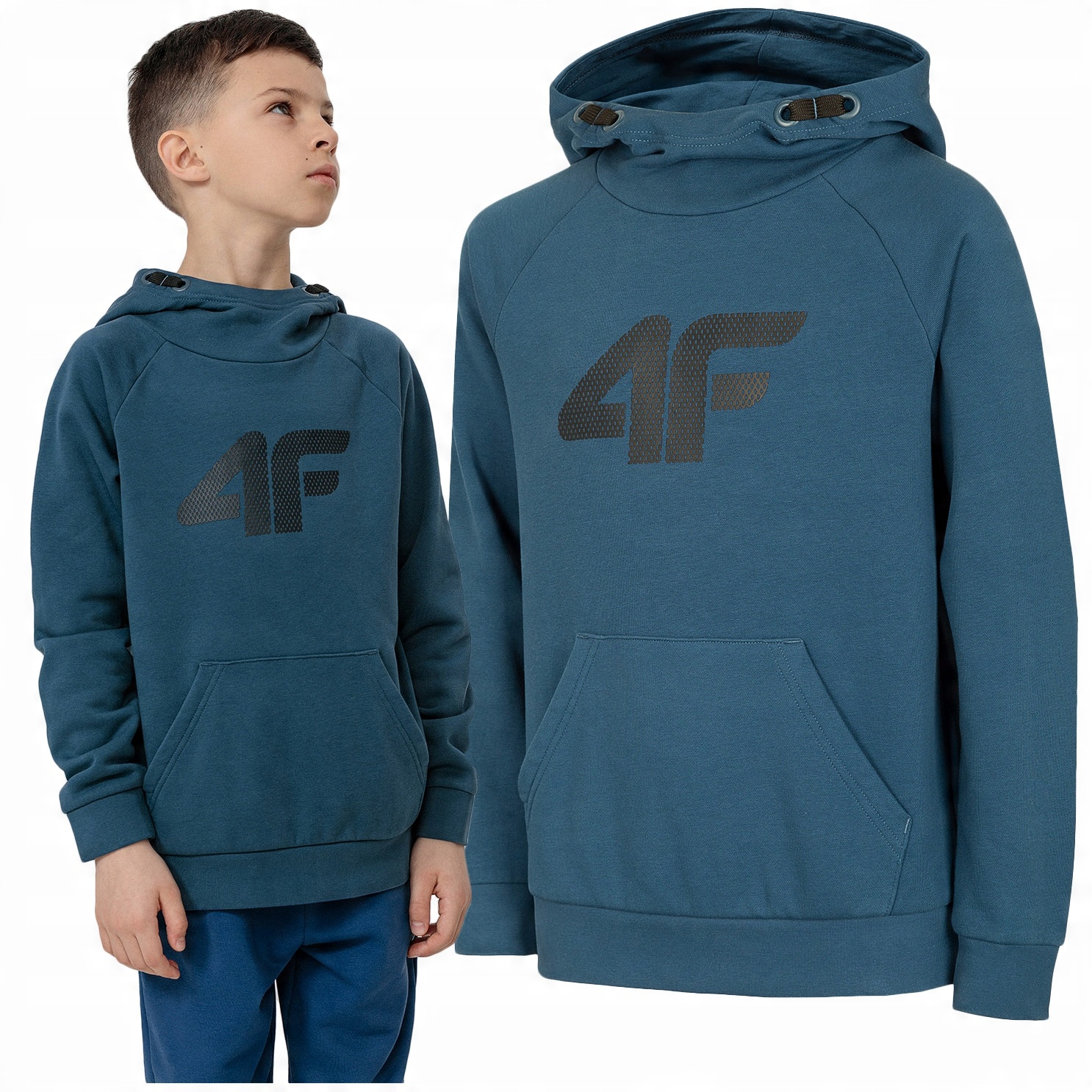 

Bluza z Kapturem Kangurka 4F junior JBLM002 152