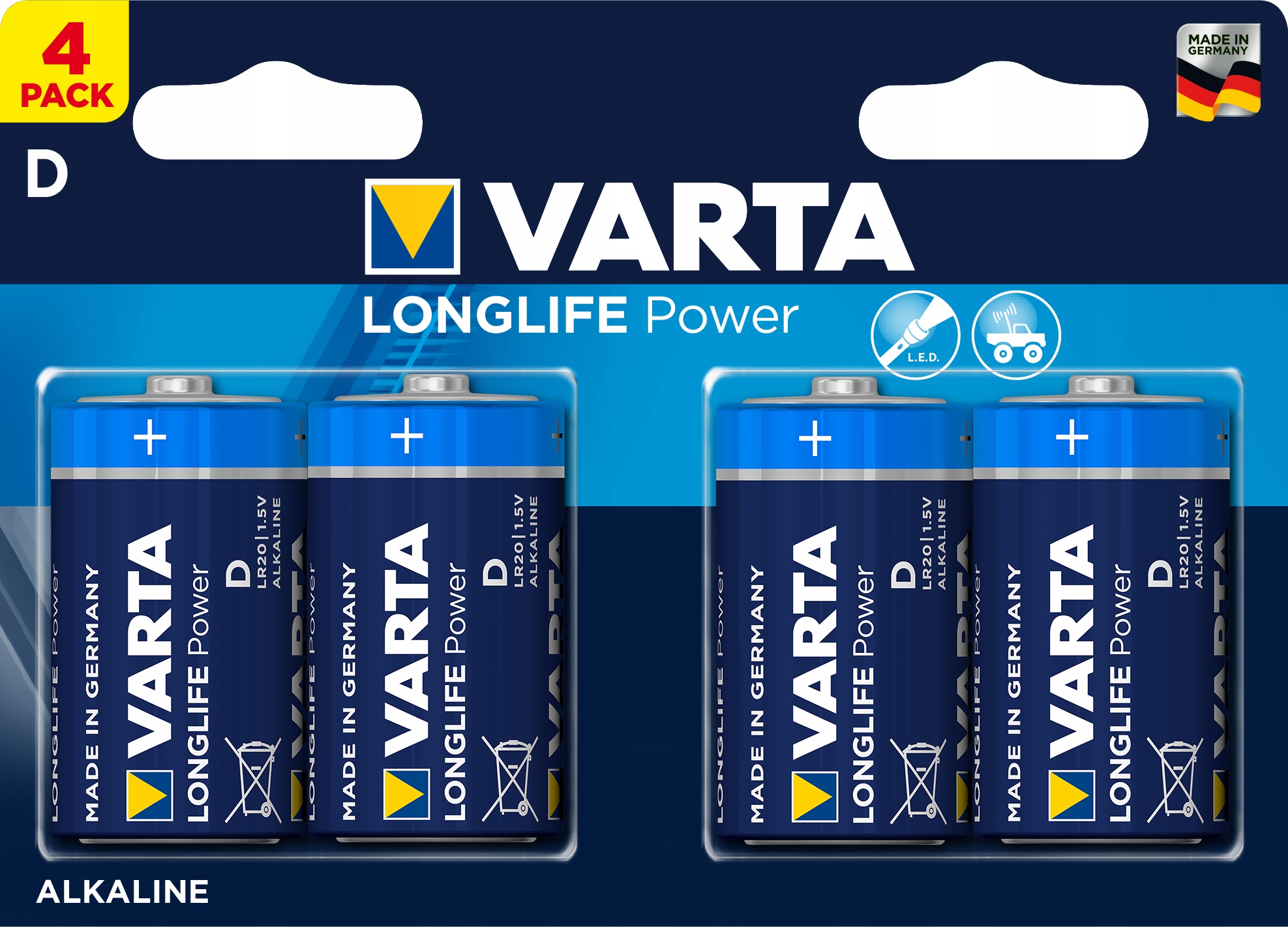 

4x Varta Longlife Power LR20/D (blister)