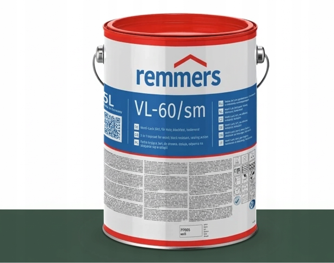 Remmers VL-60/sm krycí Barva na dřevo 5L RAL6005 Moosgrun