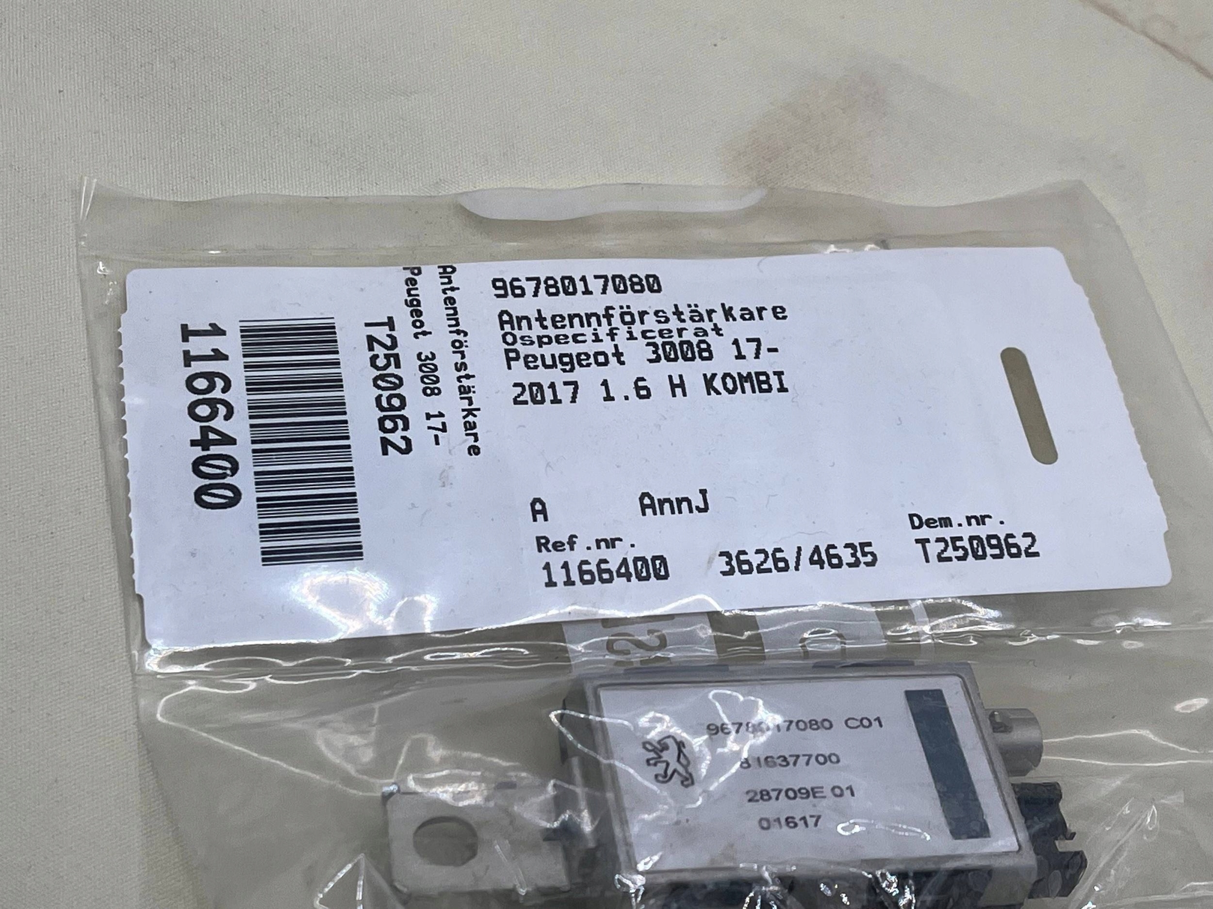 antenna amplifier CITROEN DS7 9678017080 30103947 2019 !J