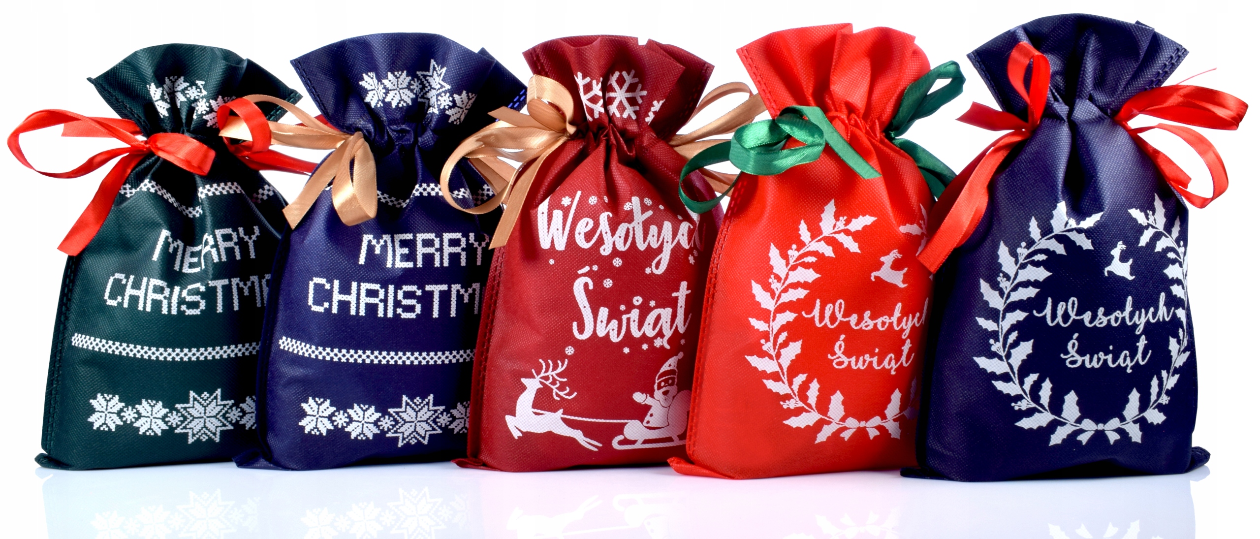 WOREK NA PREZENTY ŚWIĄTECZNA TORBA PREZENTOWA EKO Stan opakowania oryginalne