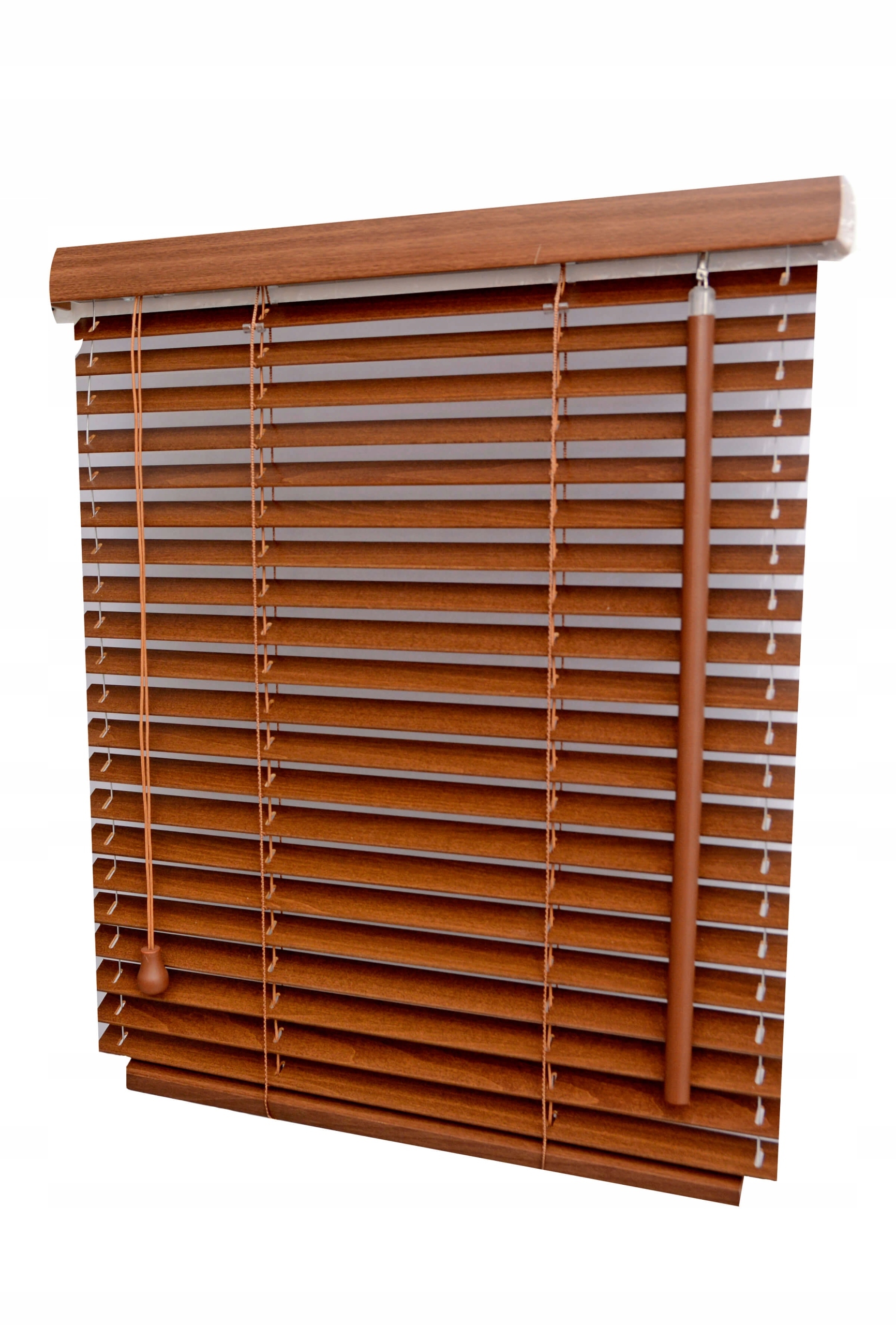 ŻALUZJE ORZECH ROLETY DREWNIANE 25MM 70x90