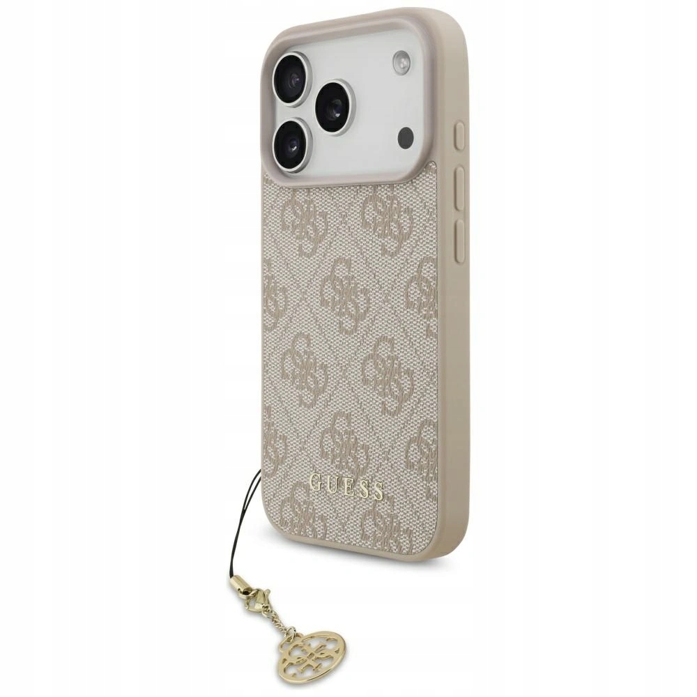 Pouzdro Guess 4G Charms Collection MagSafe pro Apple iPhone 17 Pro růžové