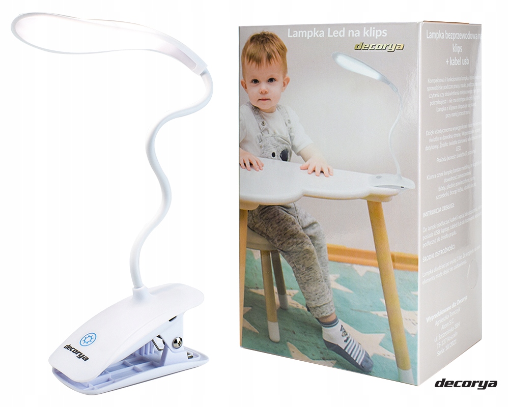 Lampka led przypinana klipsem DOTYKOWA ŚCIEMNIALNA Marka Decorya