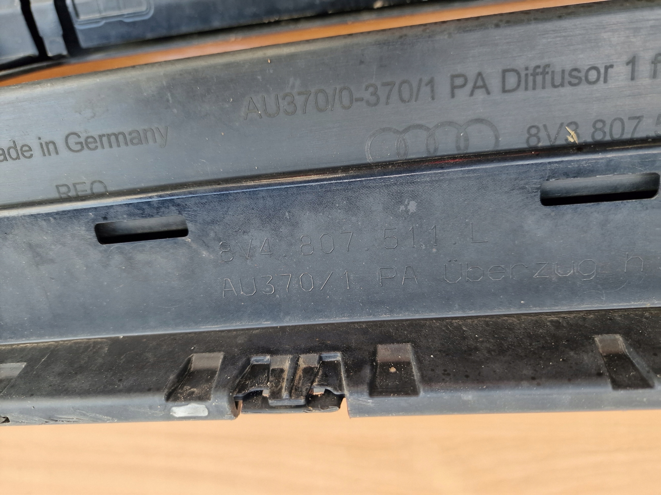 AUDI A3 SPORTBACK 8V4 LIFT bumper rear part + SPOILER