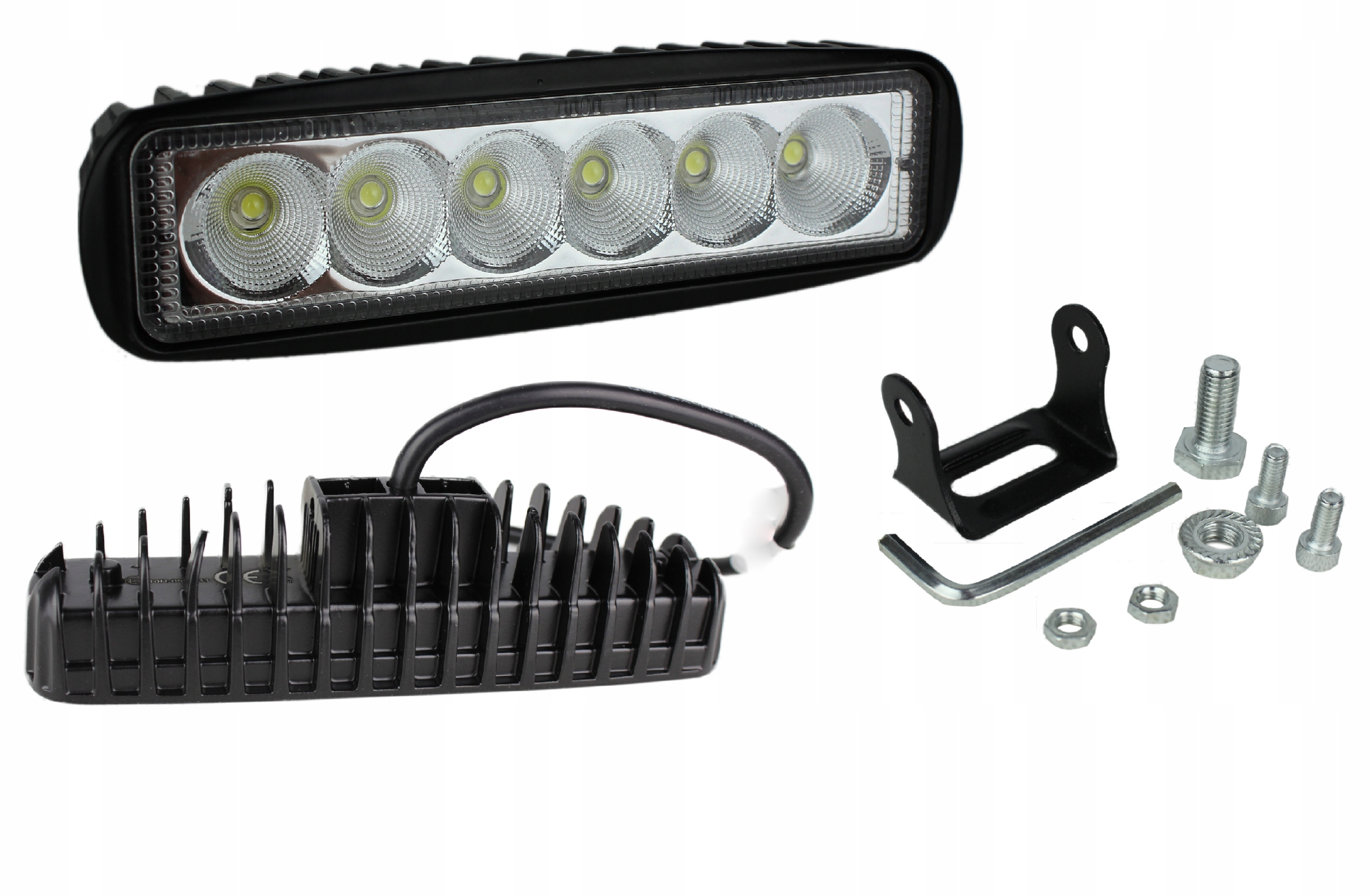 LAMPA LEDOWA 6 LED ROZPROSZONA PANEL LEDOWY MINI OFFROAD 18W 12-24V Producent części Inny