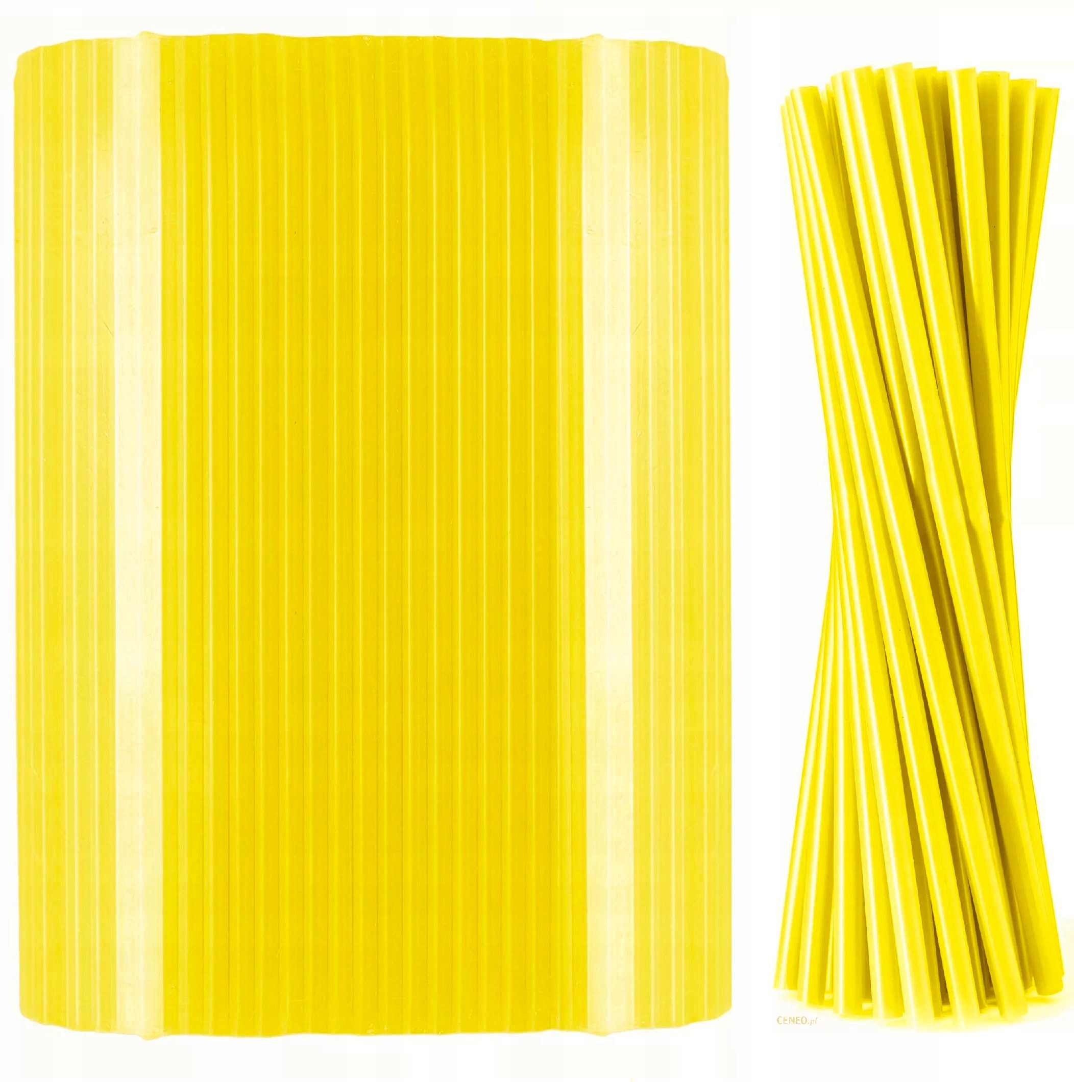 RURKI SŁOMKI kolorowe plastikowe picia ŻÓŁTE 500szt
