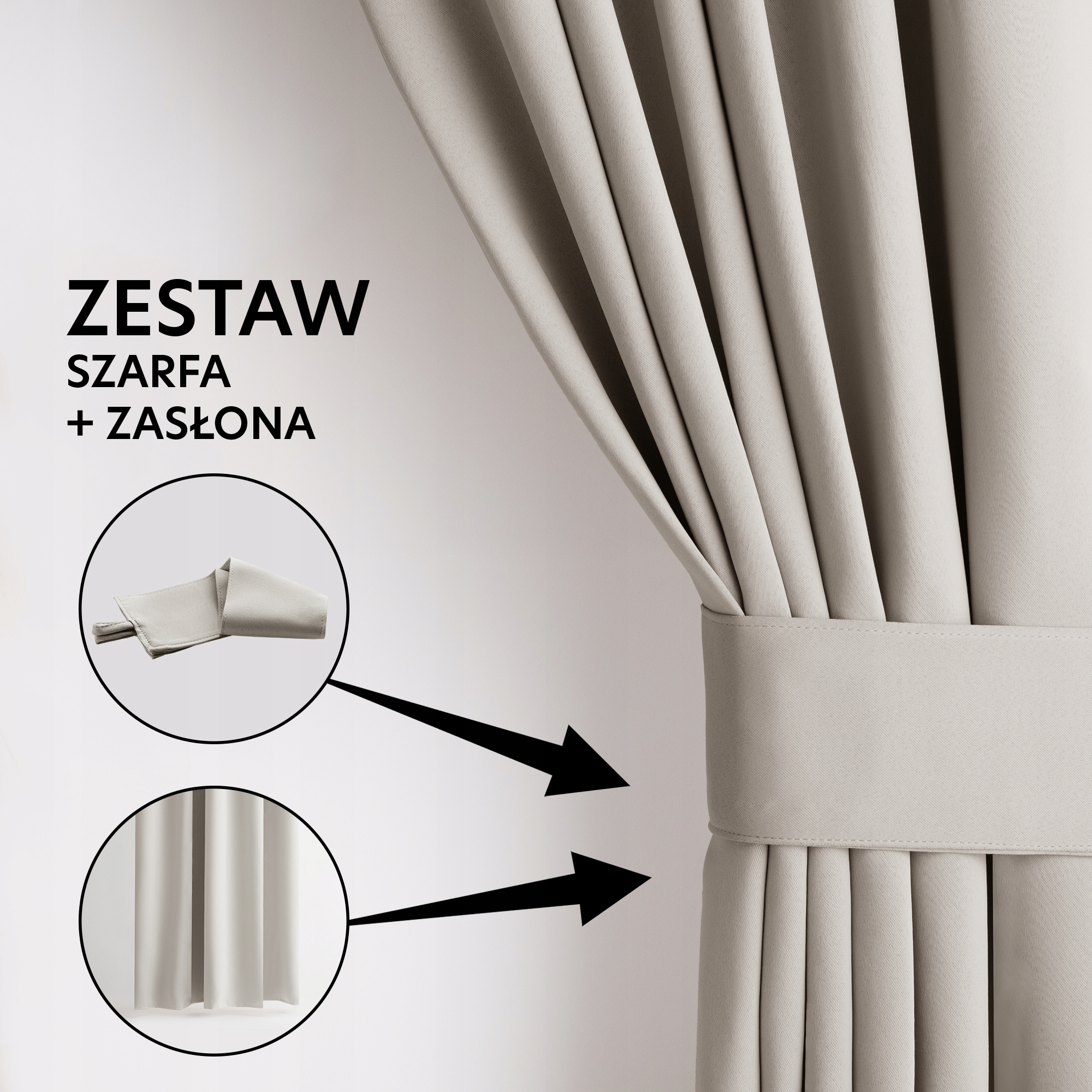 RESTILO Zasłona 90% zaciemniająca 140x270 blackout j.beż na taśmie wave Stan opakowania oryginalne