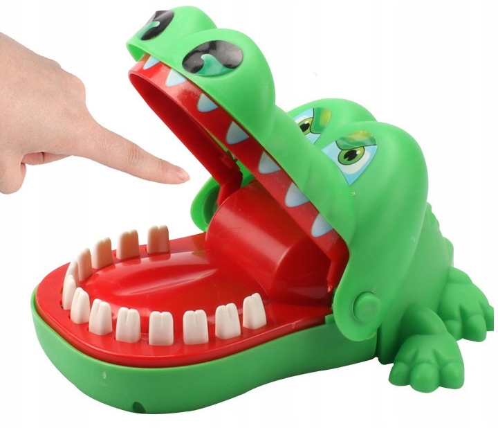 GRA ZRECZNOŚCIOWA GRYZĄCY KROKODYL U DĘTYSTY CHORY ZĄBEK ZĄB KAJMAN Stan opakowania oryginalne