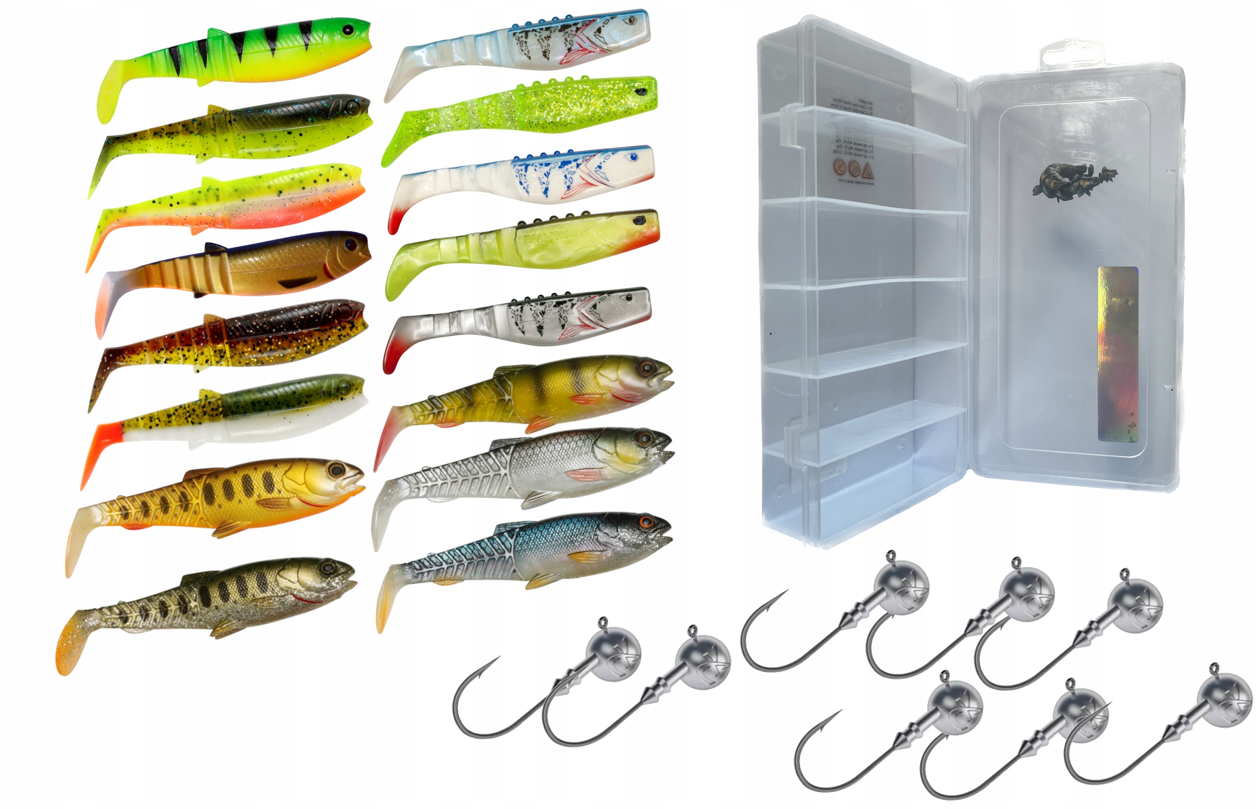 Przynęty Spinningowe Na Szczupaka w Pudełku średnie od Savage Gear Cannibal