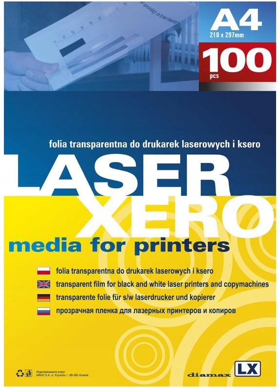 Fólia Ksero pre Laserové tlačiarne Folie A4 Balenie 100 listov